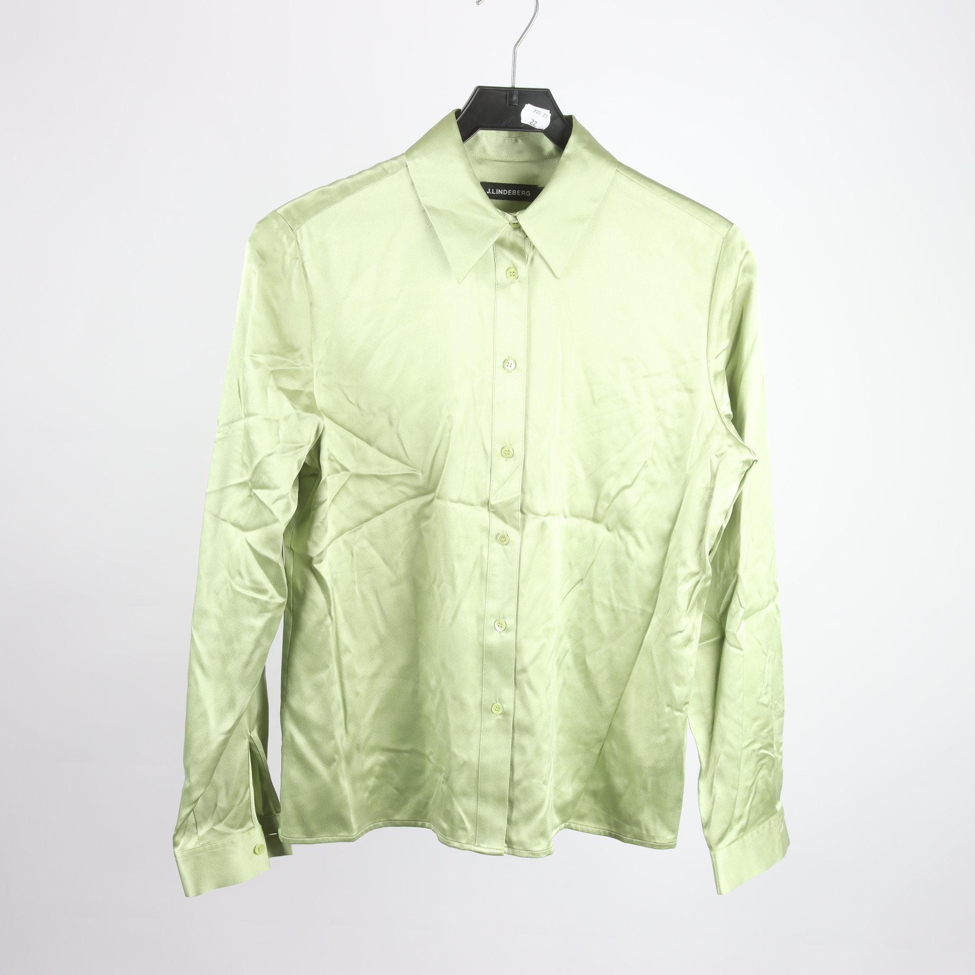 Blus, J.Lindeberg, grön, 92% silke, stl. 34