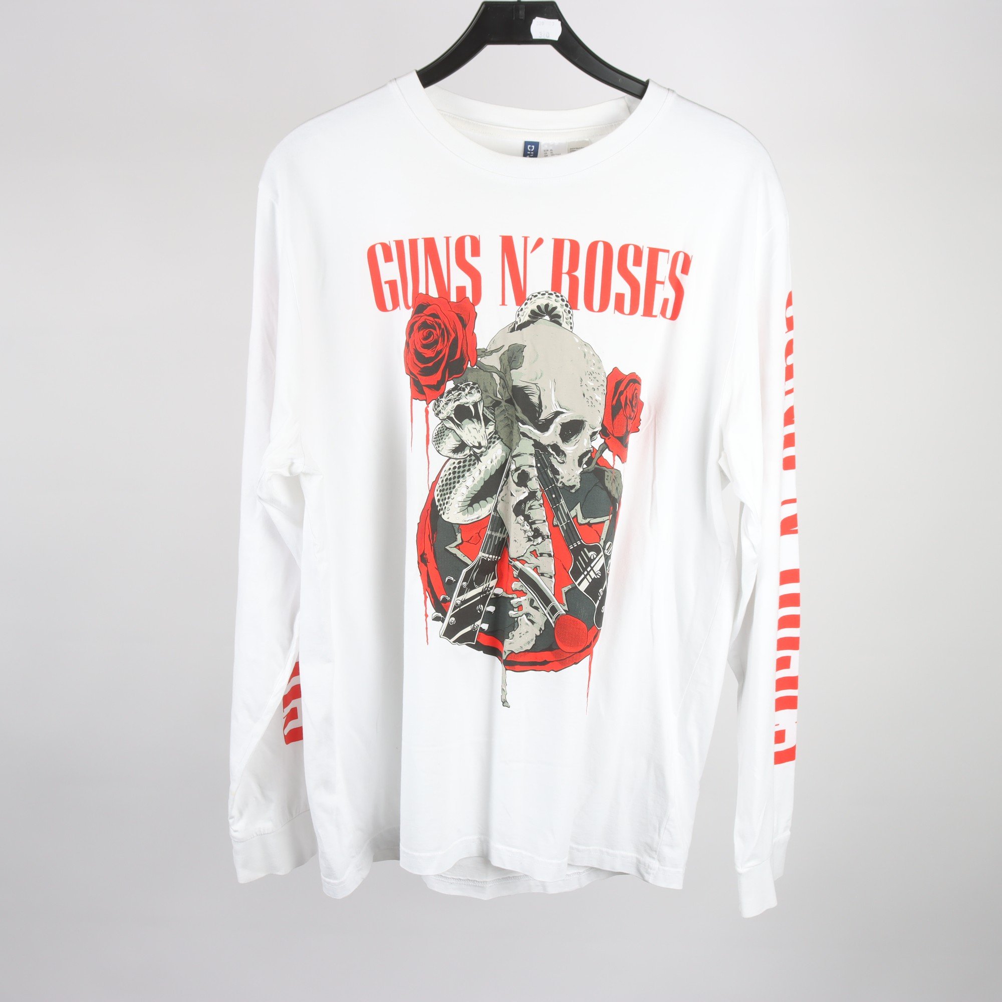 Tröja, Divided, Guns N’ Roses, mönstrad, vit, stl. XL.