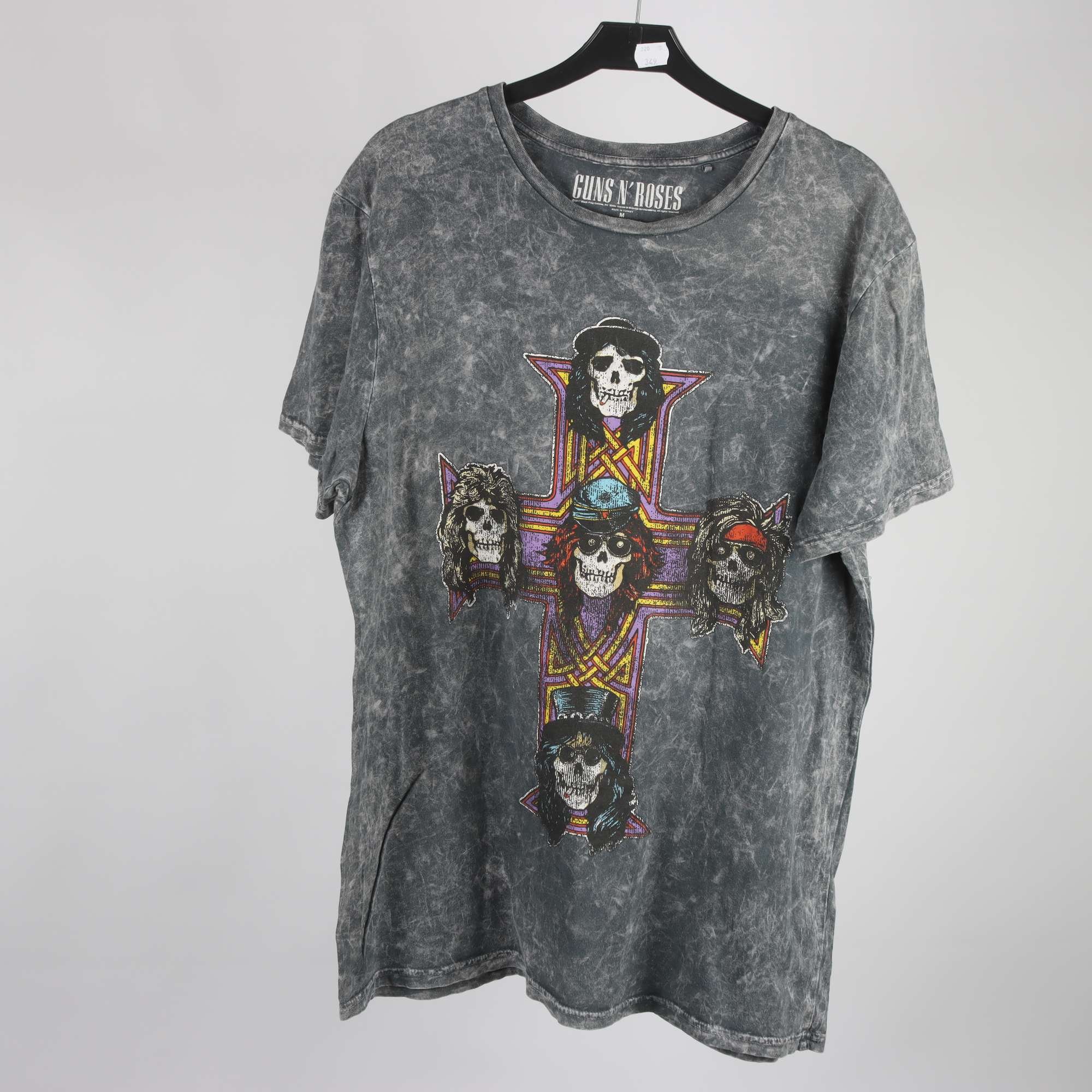 T-shirt, Guns N’ Roses, grå, stl. M.