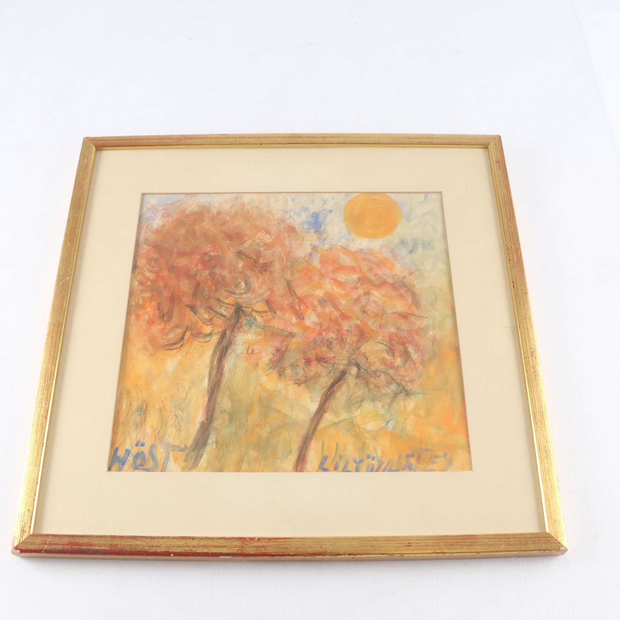 Akvarell, Höst, Lilly Örnsäter, (1897-1975), signerad. Samfraktas ej.