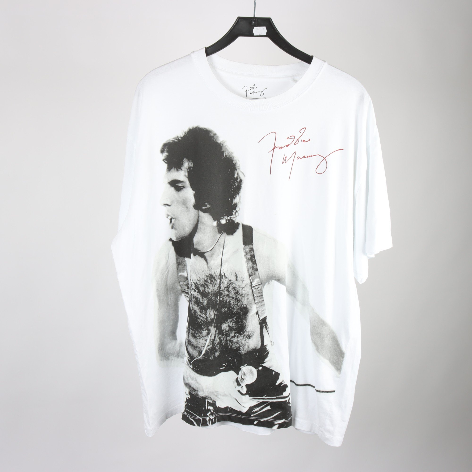 T-shirt, Freddie Mercury, vit, Queen, stl. XL.