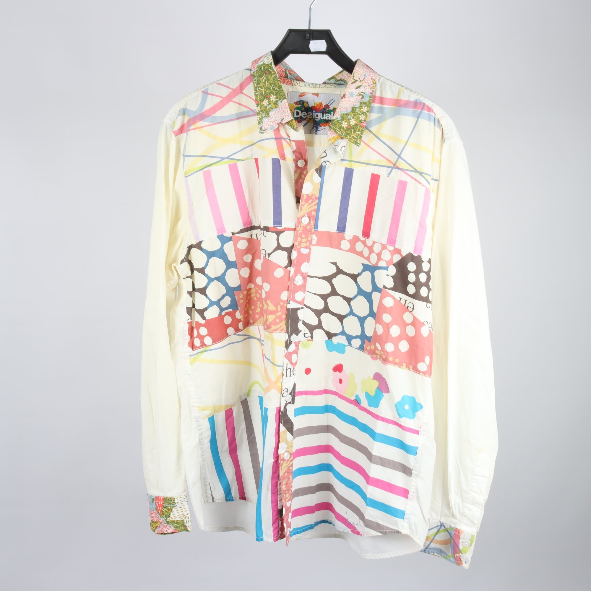 Skjorta, Desigual, mönstrad, beige, stl. XL.