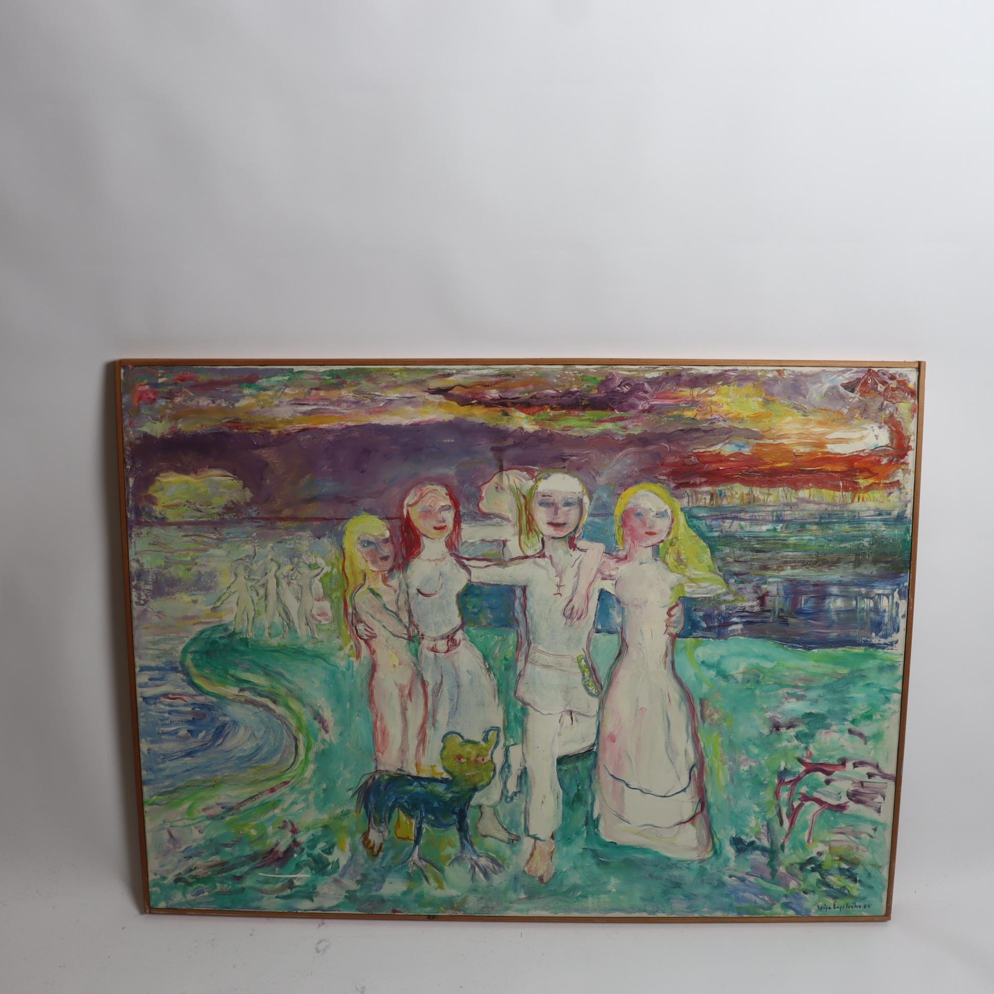 Oljemålning på duk, Wåge Engström, (1924-1997) Endast avhämtning.