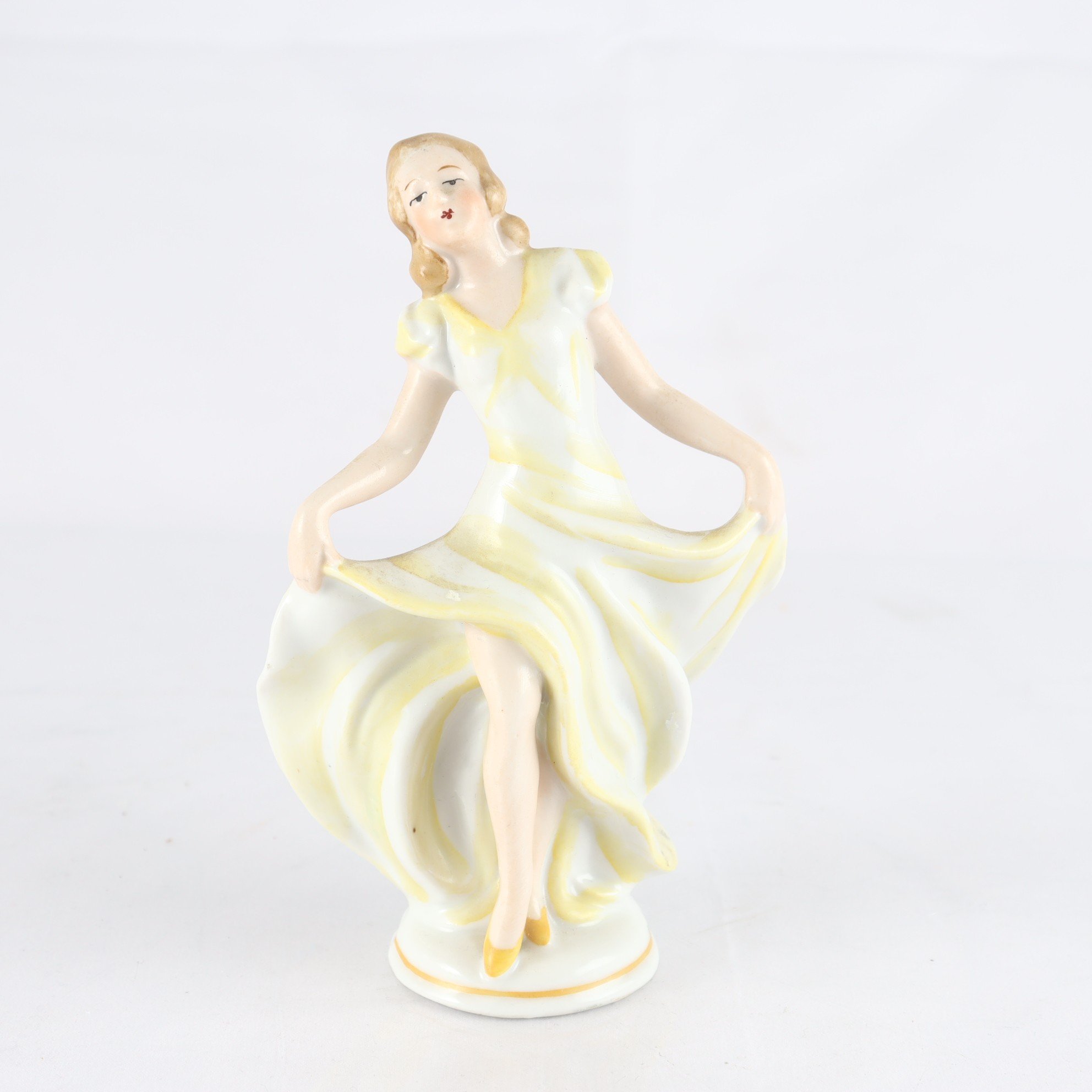 Figurin, porslin, art deco