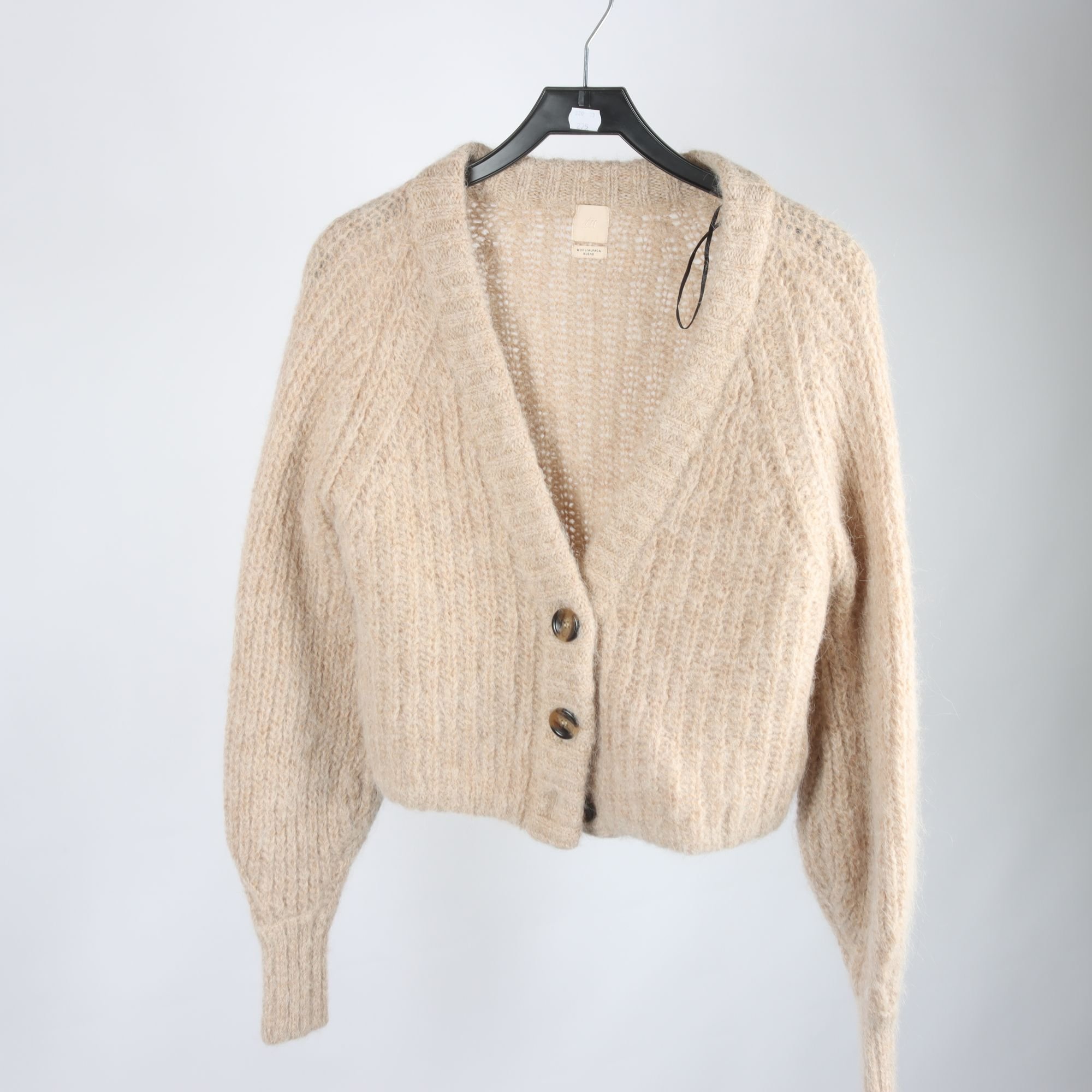 Kofta, H&M, beige, ull, alpaca, stl. XS.