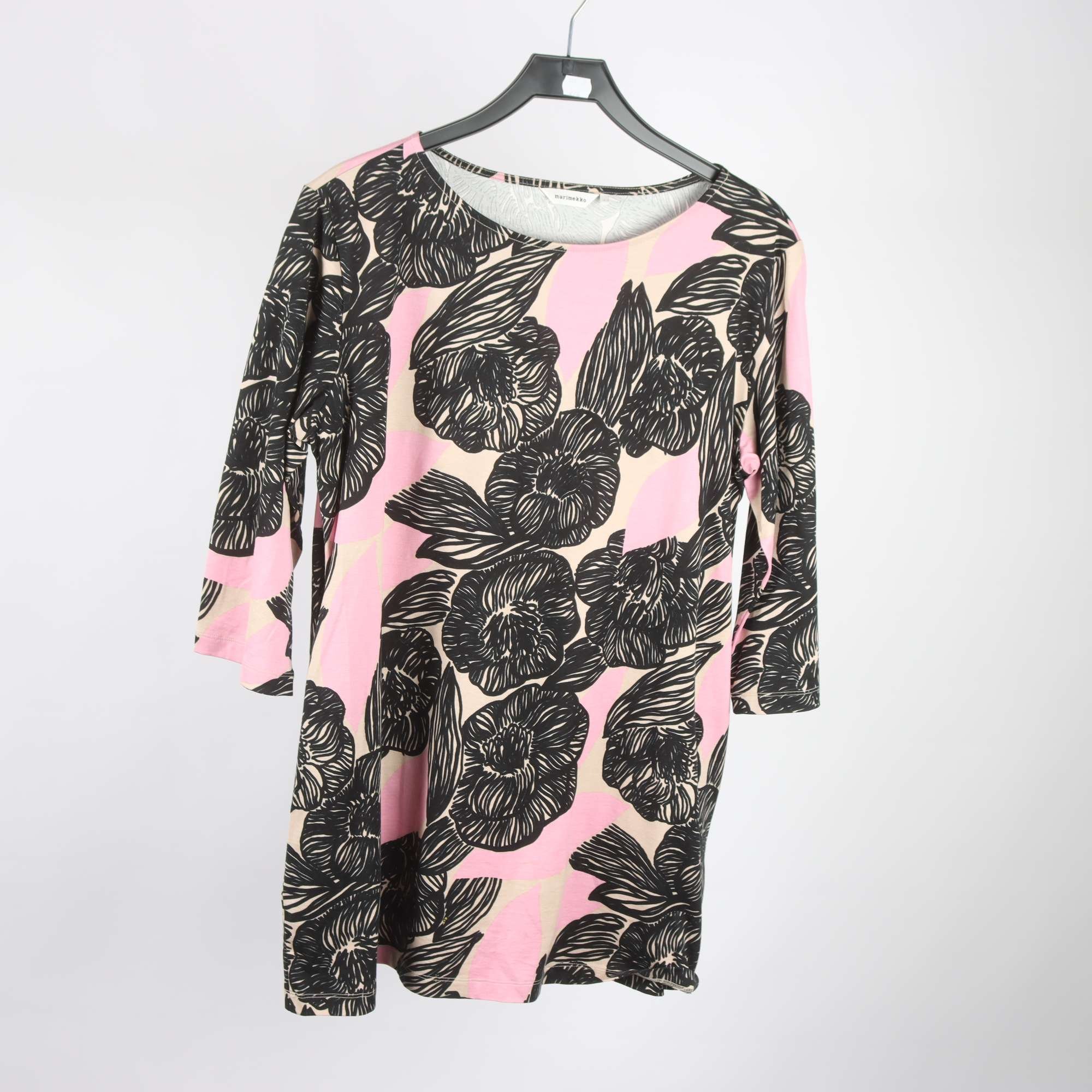 Tröja/tunika, Marimekko, rosa, svart, stl. L.