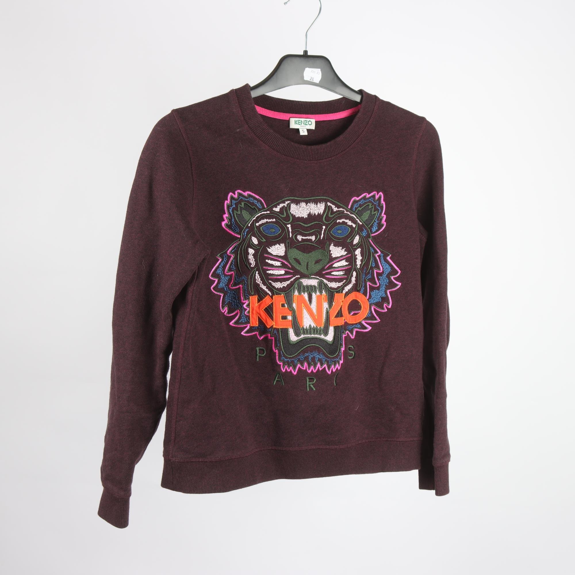 Sweatshirt, Kenzo Paris, vinröd, stl. S