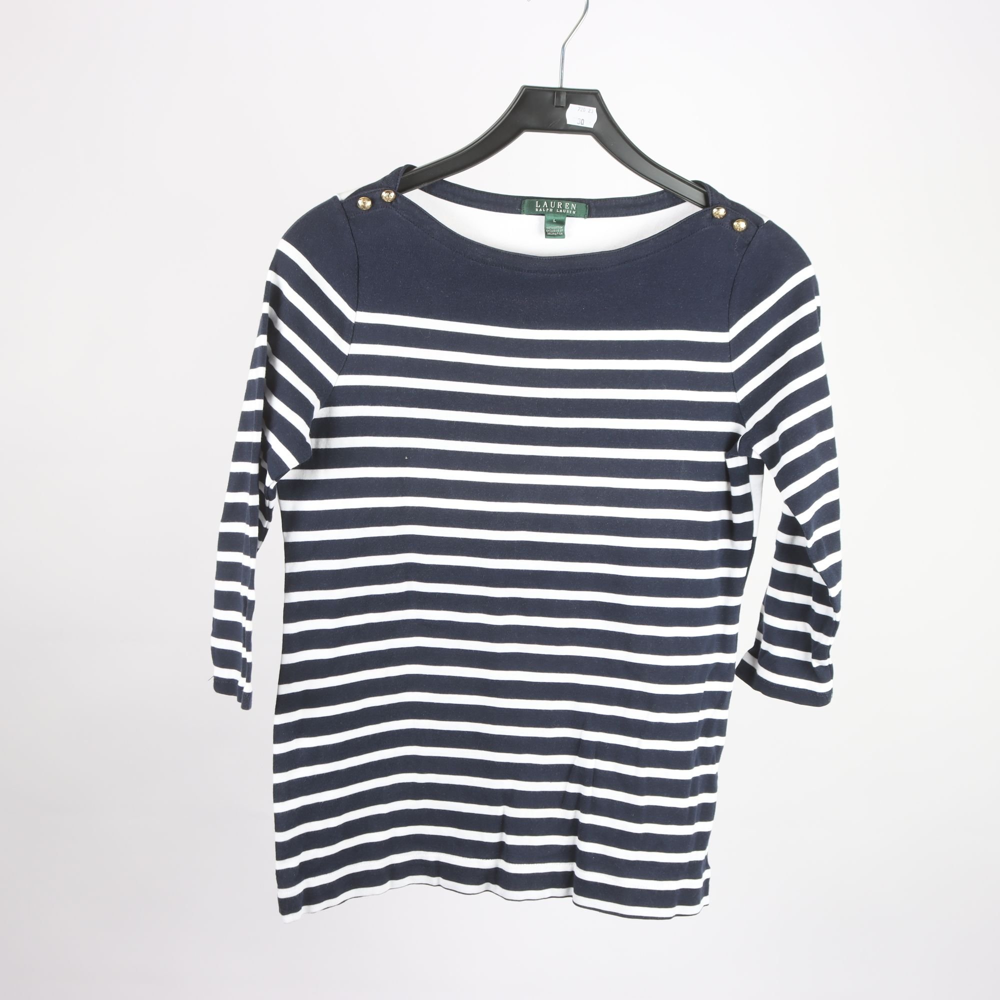 Tröja, Ralph Lauren, blå, vit, randig, stl. L