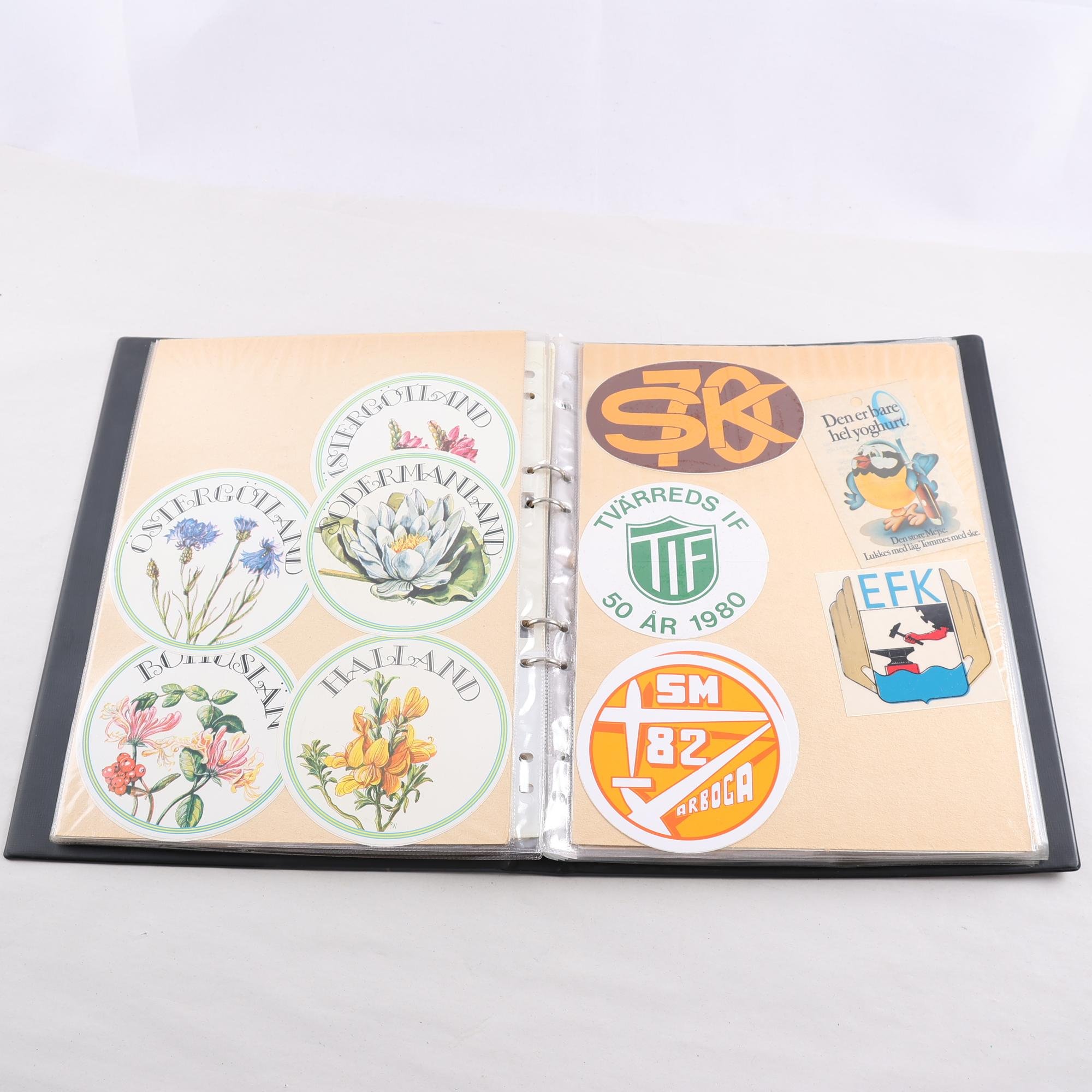 Album klistermärken & tygmärken, Städer & orter, vintage.