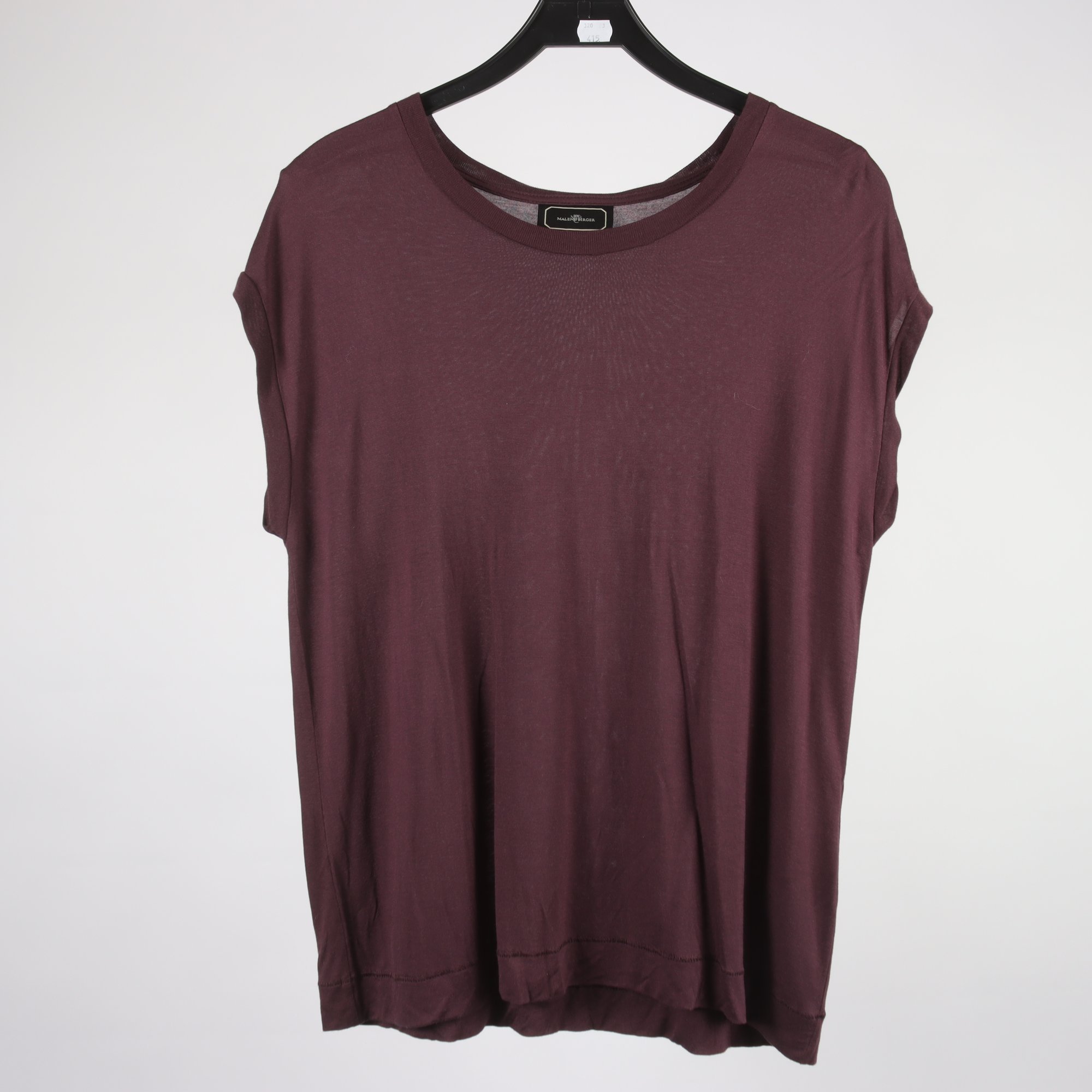 Tröja, Malene Birger, vinröd, 90% modal, 10% silke, stl. L.