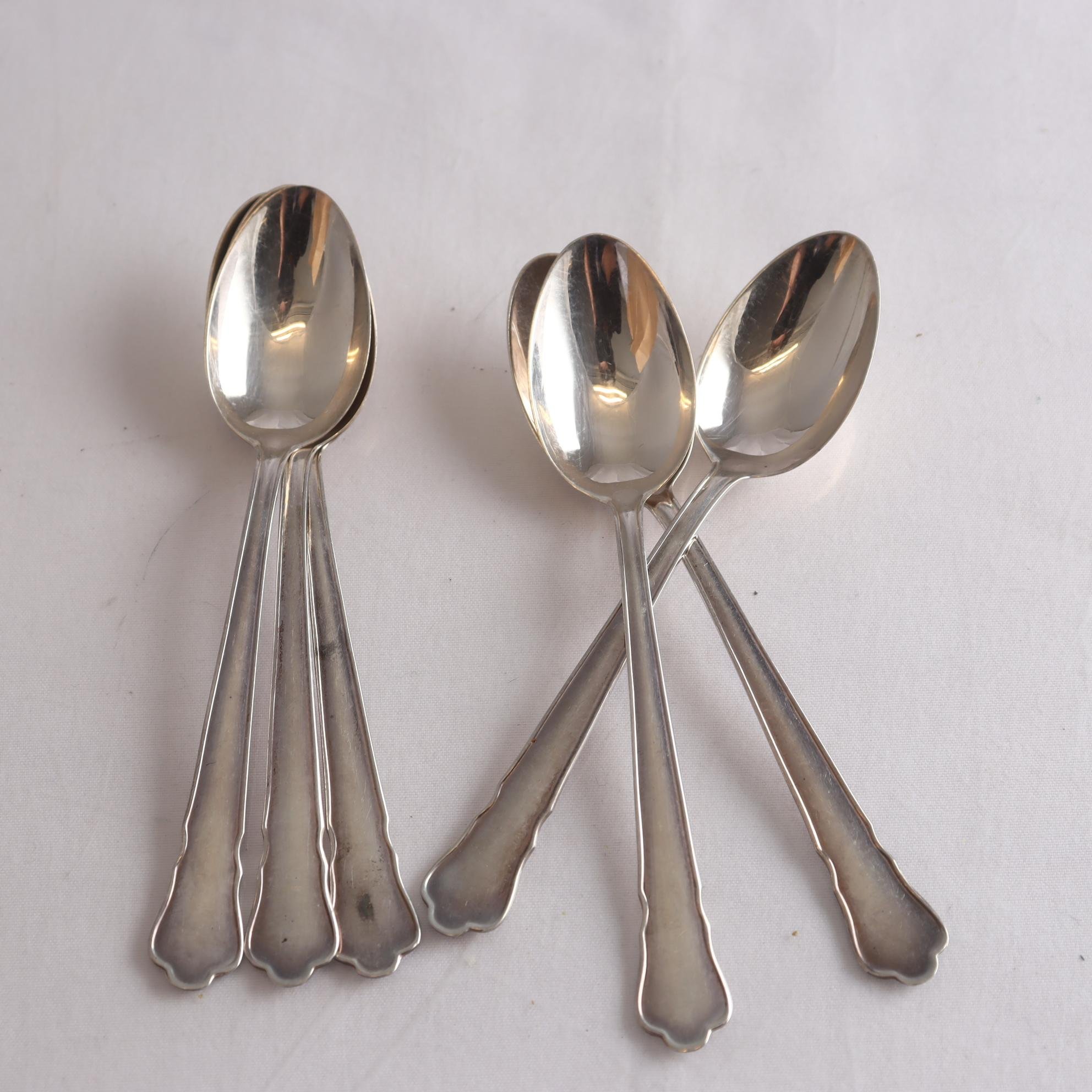 Kaffeskedar, silver, Chippendale, GAB