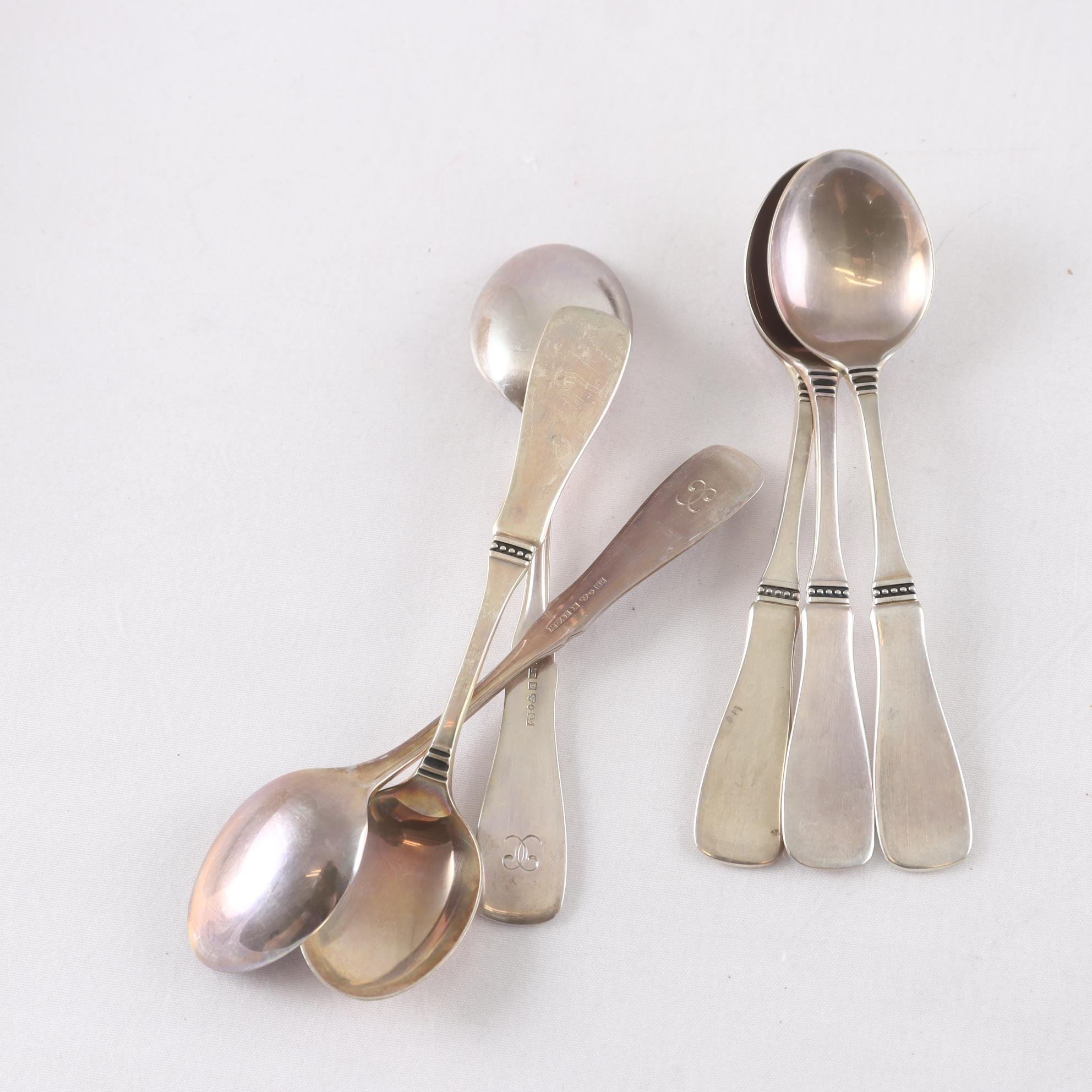 Kaffeskedar, silver, Uppsala, GAB