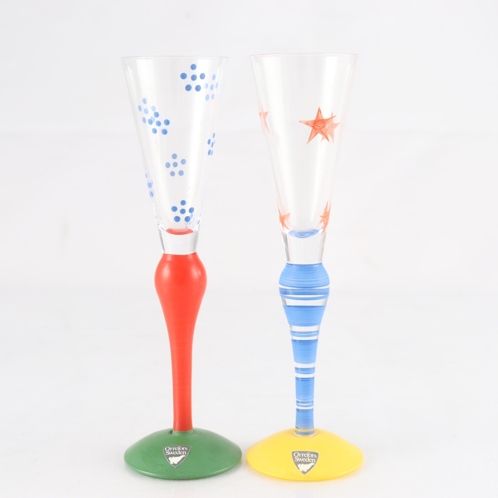 Snapsglas, Clown, Anne Nilsson, Orrefors