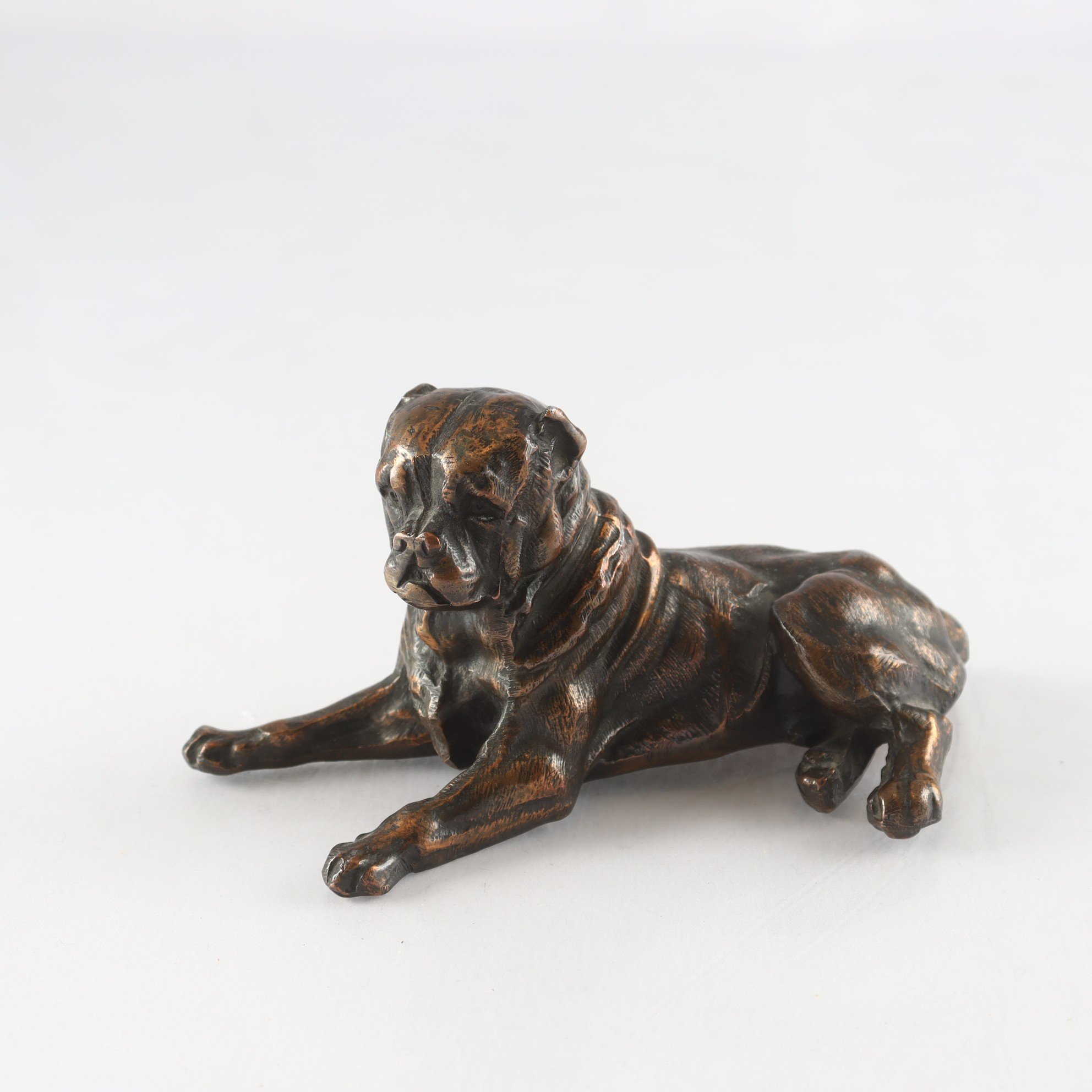 Figurin, gjuten koppar, Mastiff