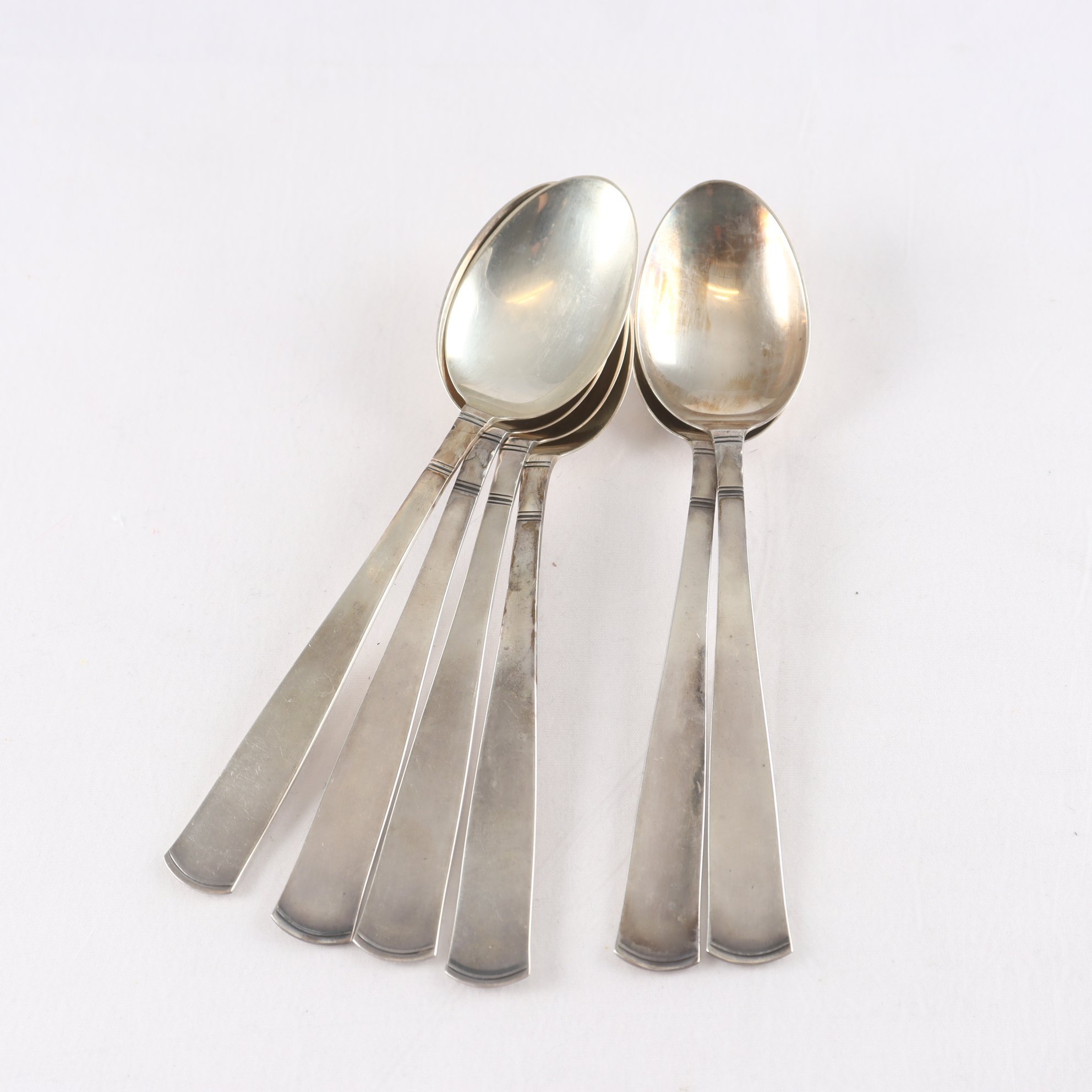 Matskedar, Silver 830, ”Rosenholm, Jacob Ängman, 1950-tal, 6 st