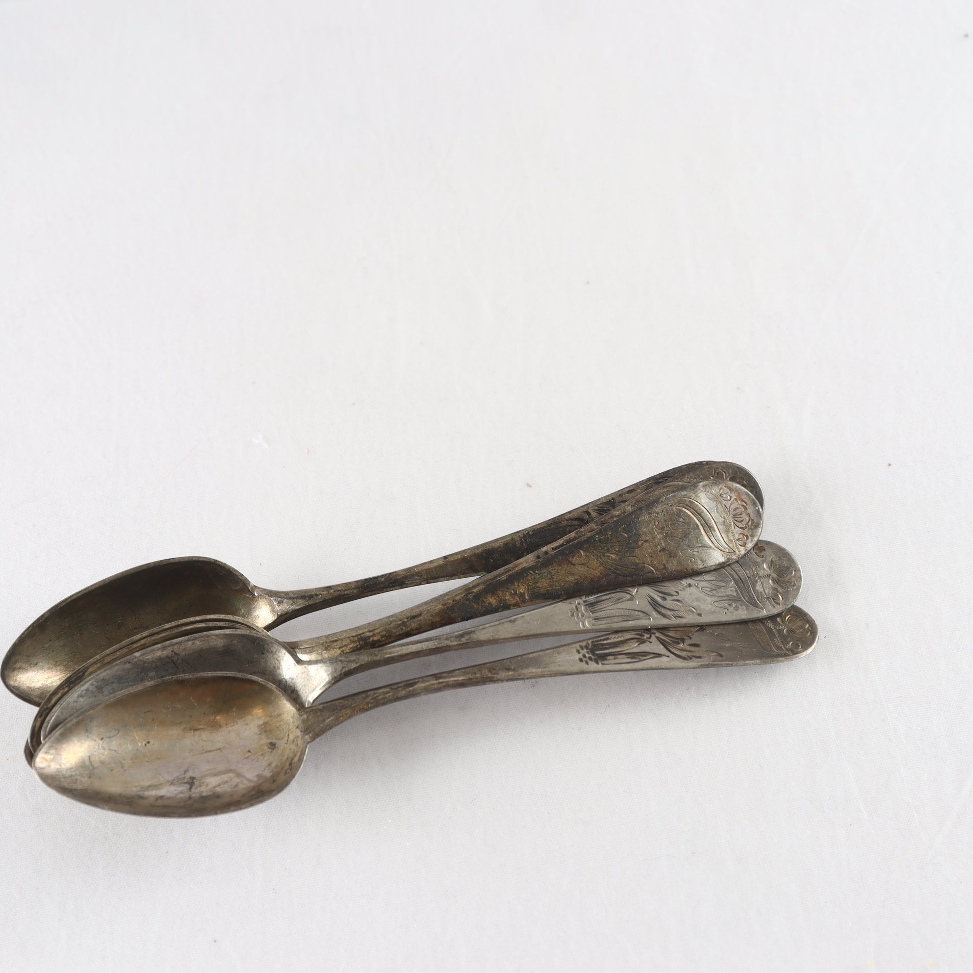 Kaffeskedar, silver 830, Ludvig Alexander Björkman, 1909, Finland, 6 st