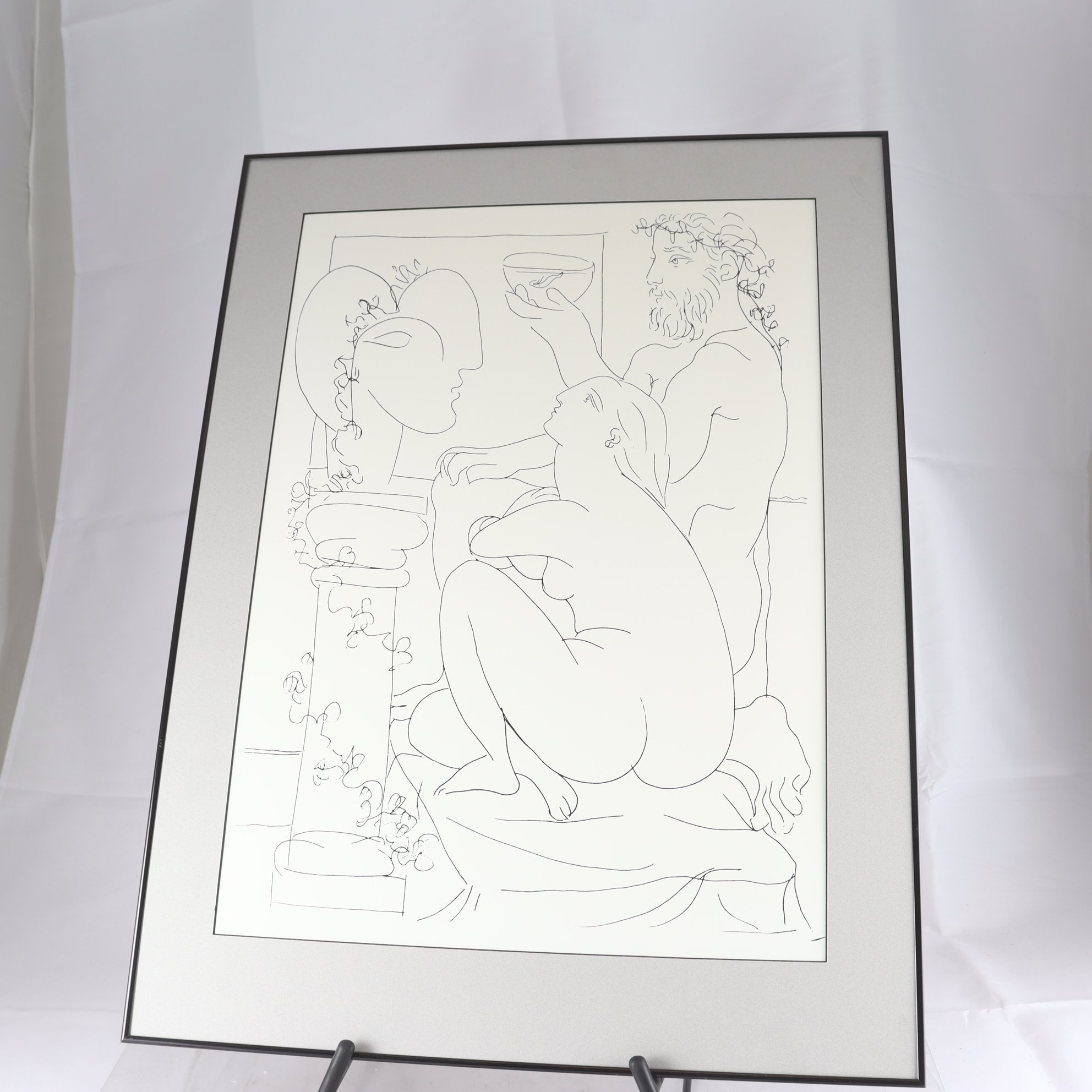 Litografiskt tryck, ”Skulptör med skål…” Pablo Picasso. Endast avhämtning.