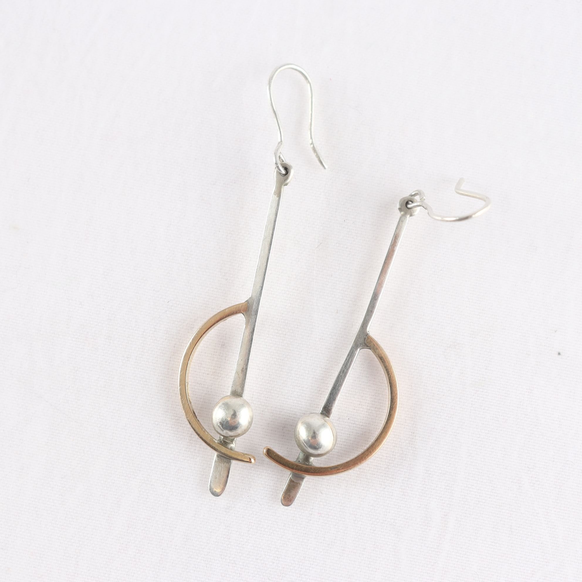 Örhängen, Silver, guld 18 K