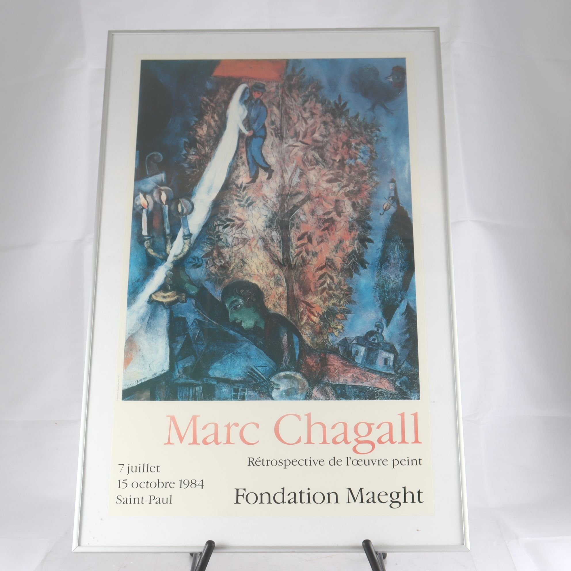 Utställningsaffisch, tryck, Marc Chagall, Foundation Maeght, Endast avhämtning.