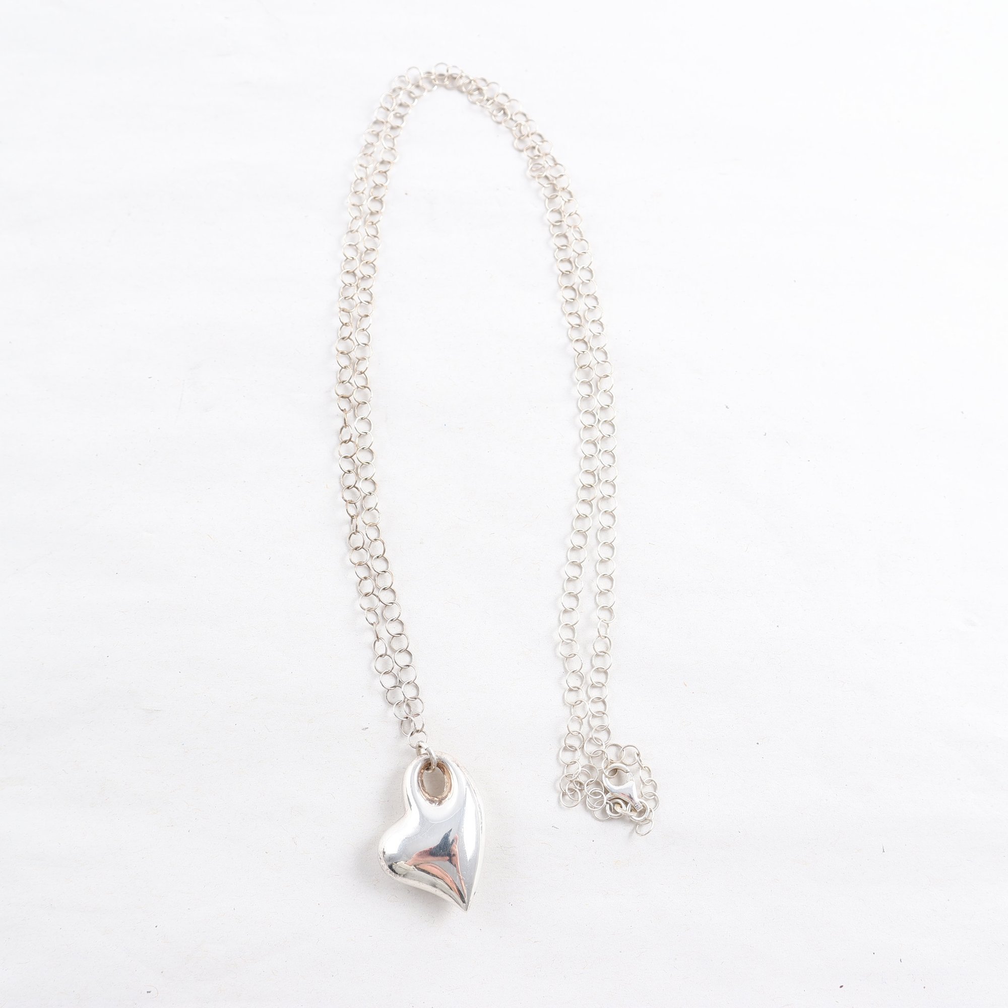 Halsband, silver 925, hjärta, brvikt: 11 g