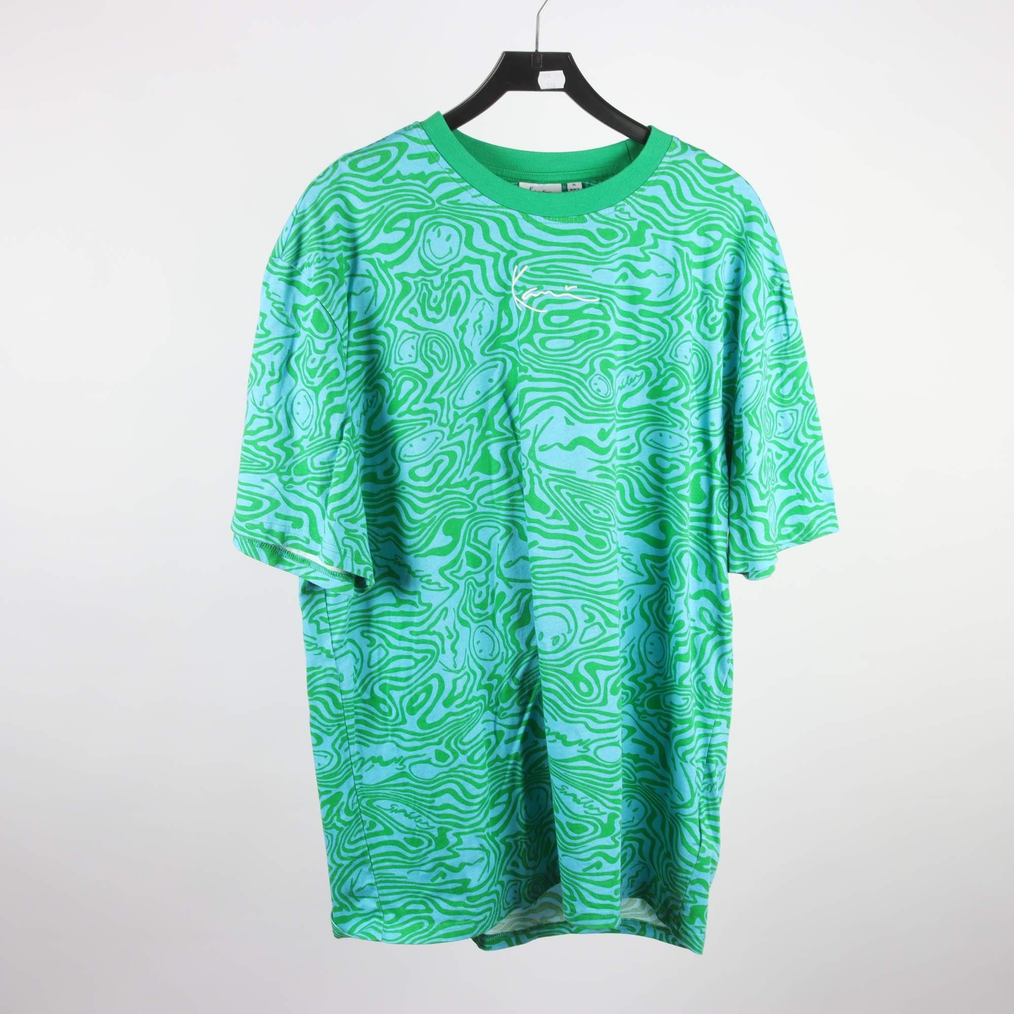 T-shirt, Karl Kani, grön, blå, stl. XL.