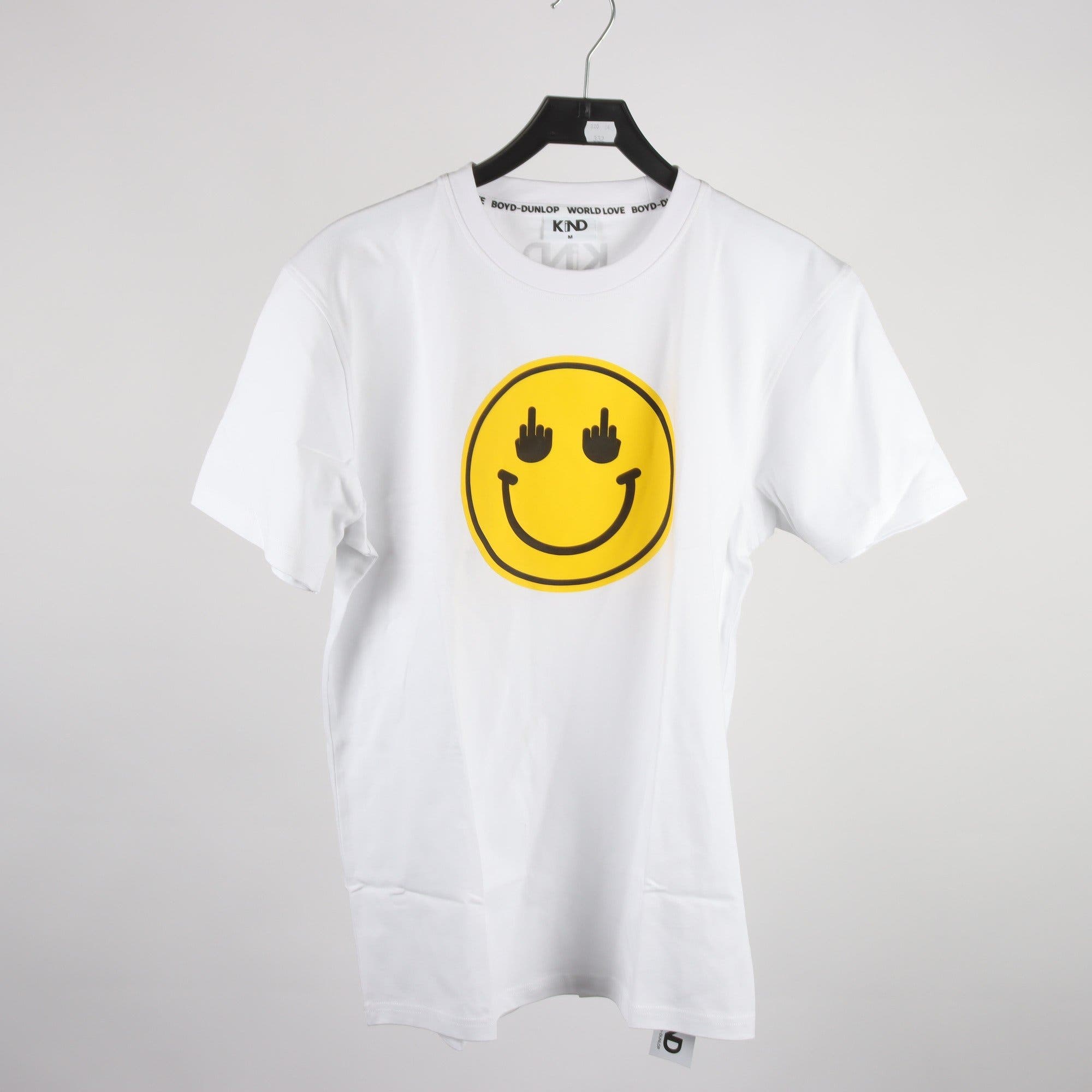 T-shirt, Boyd-Dunlop, Kind, vit, gul, stl. M.