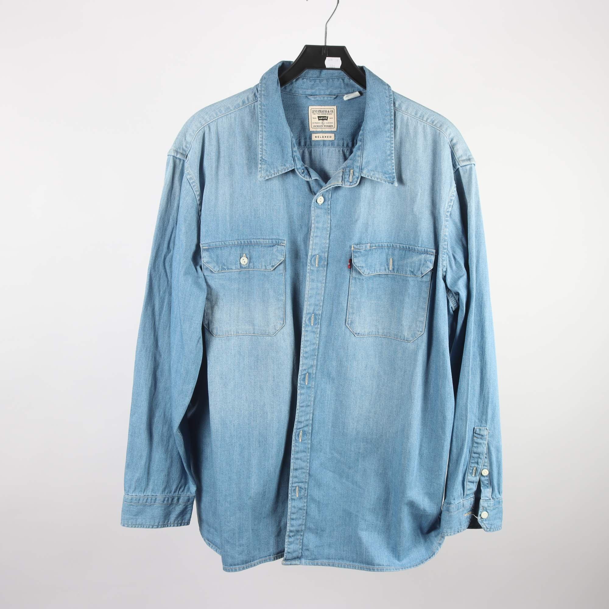 Jeansskjorta, Levis, blå, stl. XL.