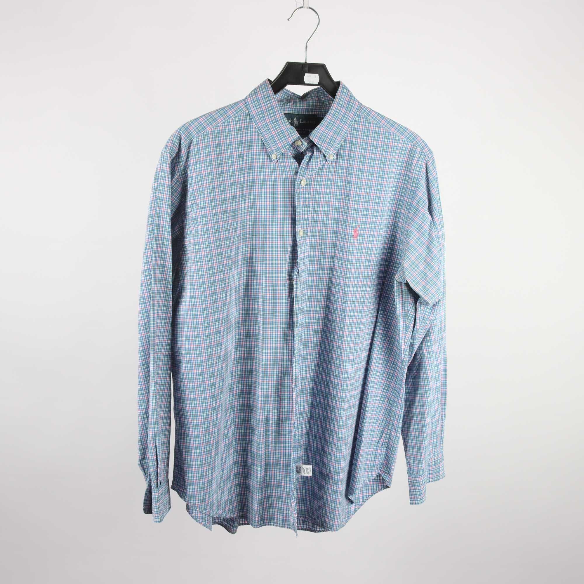 Skjorta, Ralph Lauren, rutig, blå, grön, stl. L.