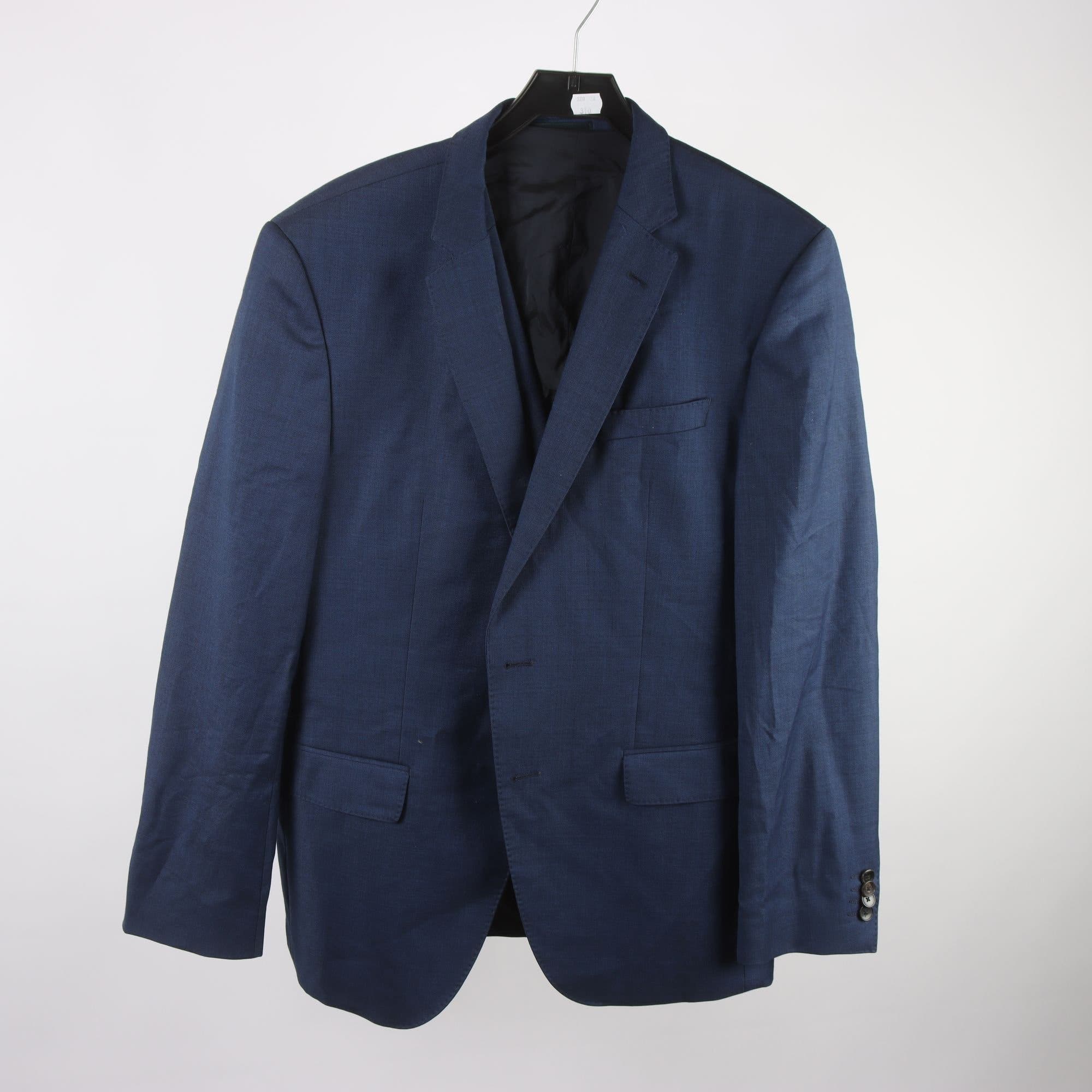 Kavaj och väst, Hugo Boss, blå, 100% ull, stl. 50.