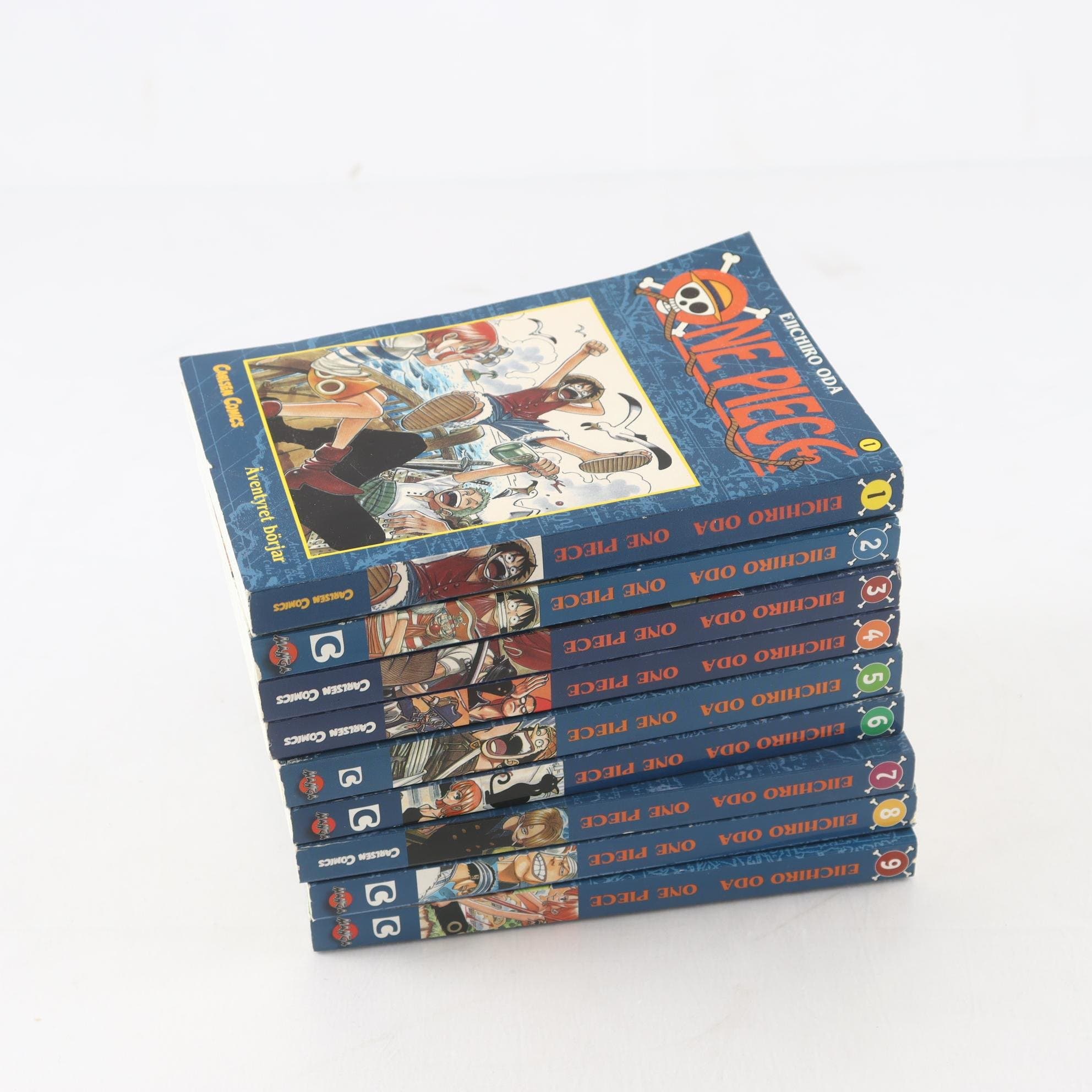 Eiichiro Oda, One Piece, Vol. 1-9. Samfraktas ej