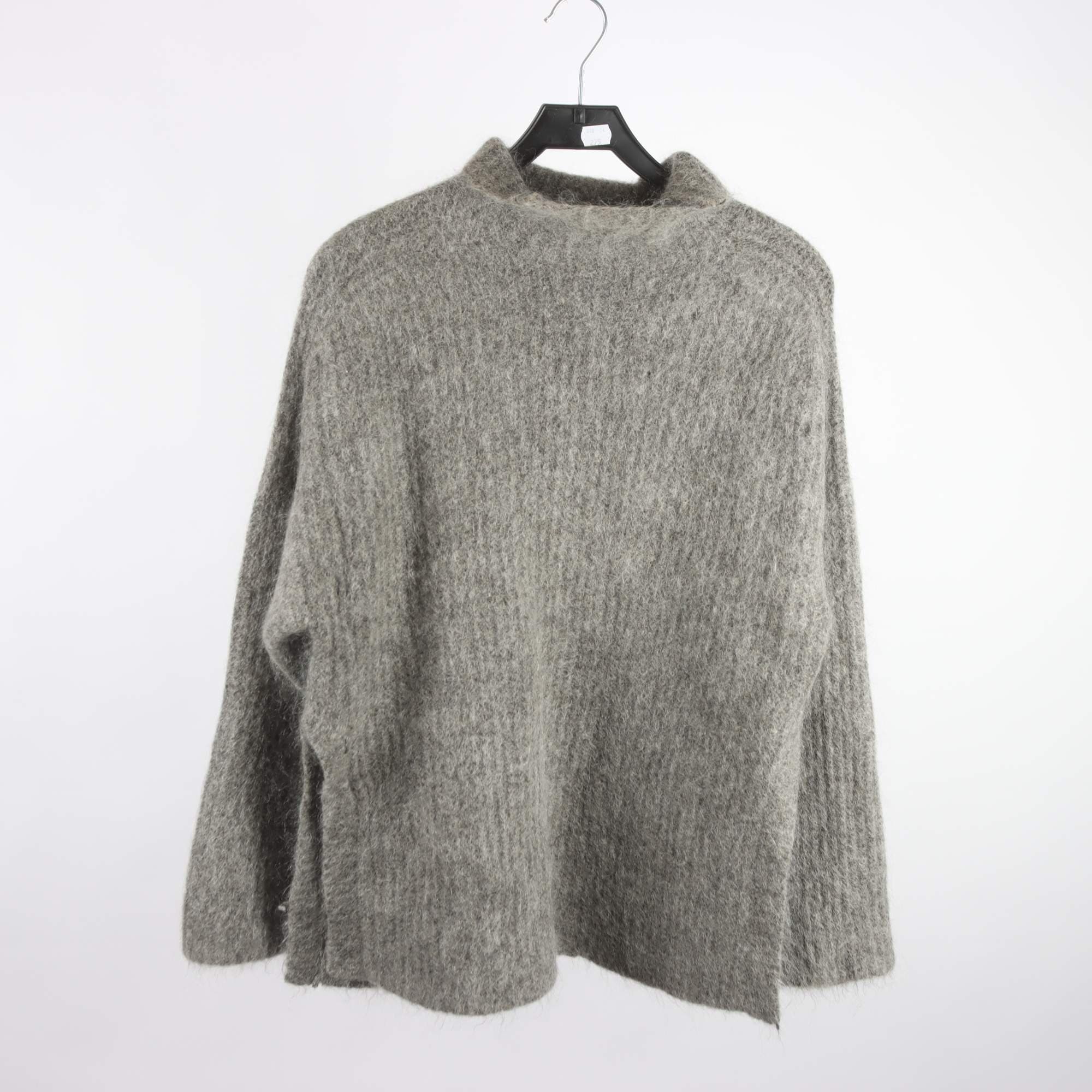 Tröja, H&M, grå, ull, mohair, oversize, stl. S.