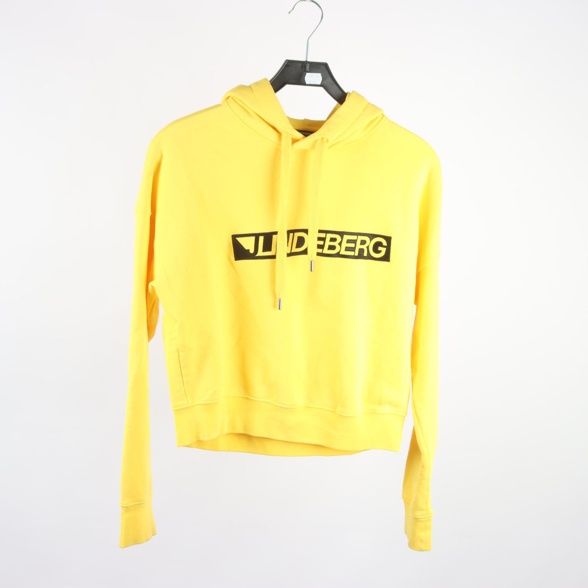 Hoodie, J.Lindeberg, gul, stl. XS.
