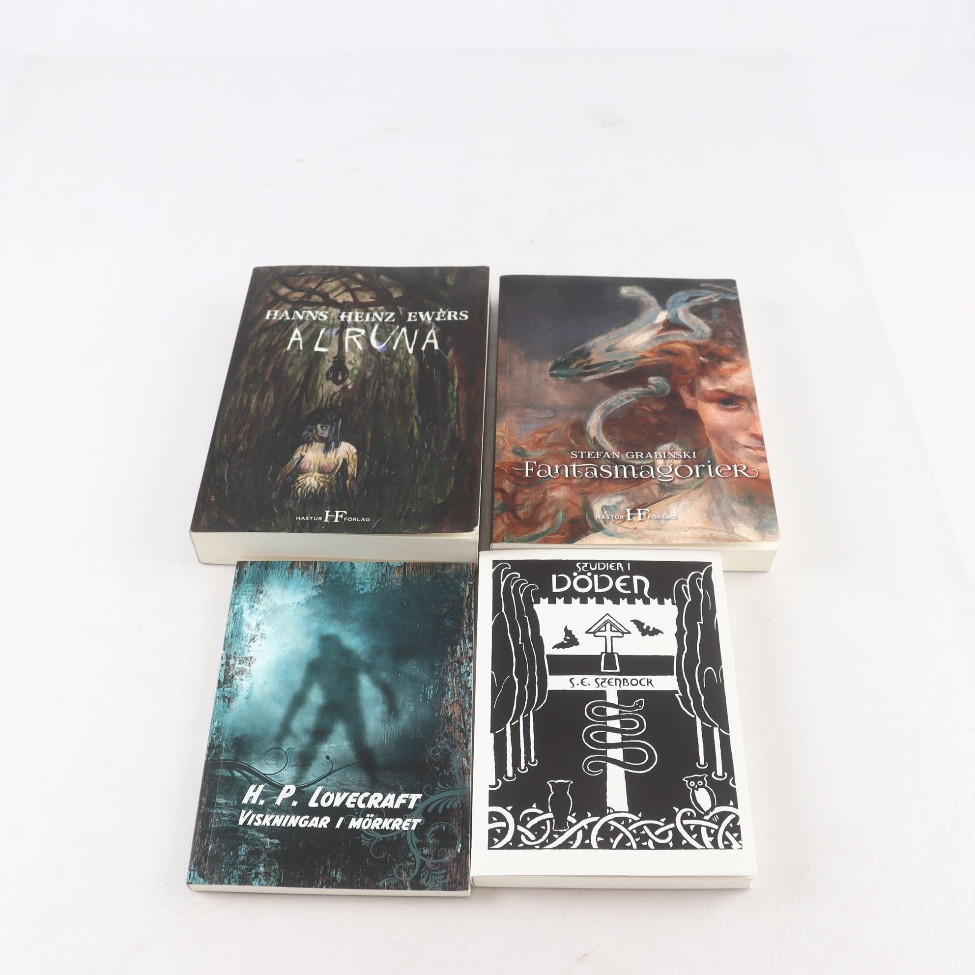 Hastur förlag, bokpaket med 4 volymer, H. P. Lovecraft m.m.