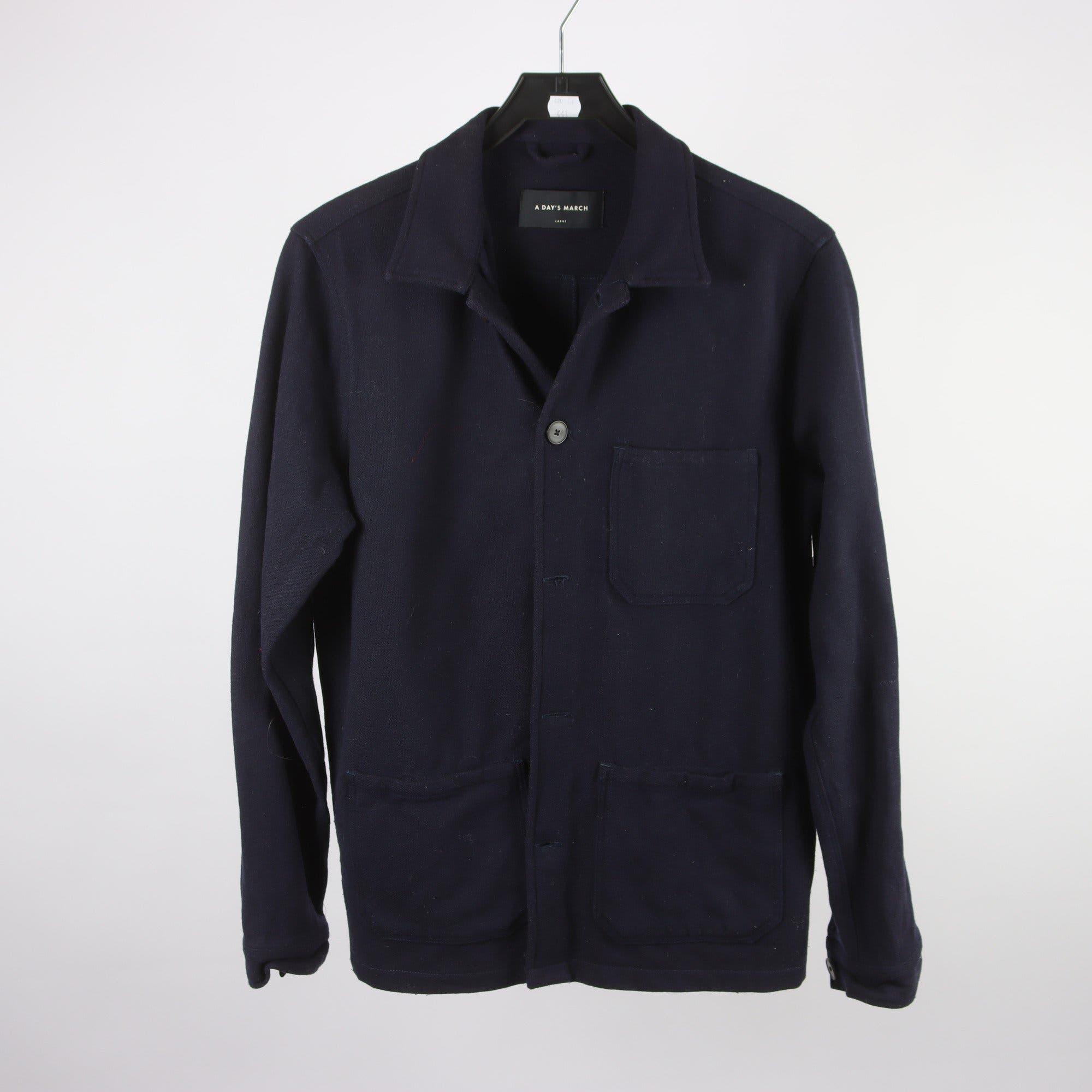 Worker jacket, A Day´s March, blå, 80% ull, stl. L.