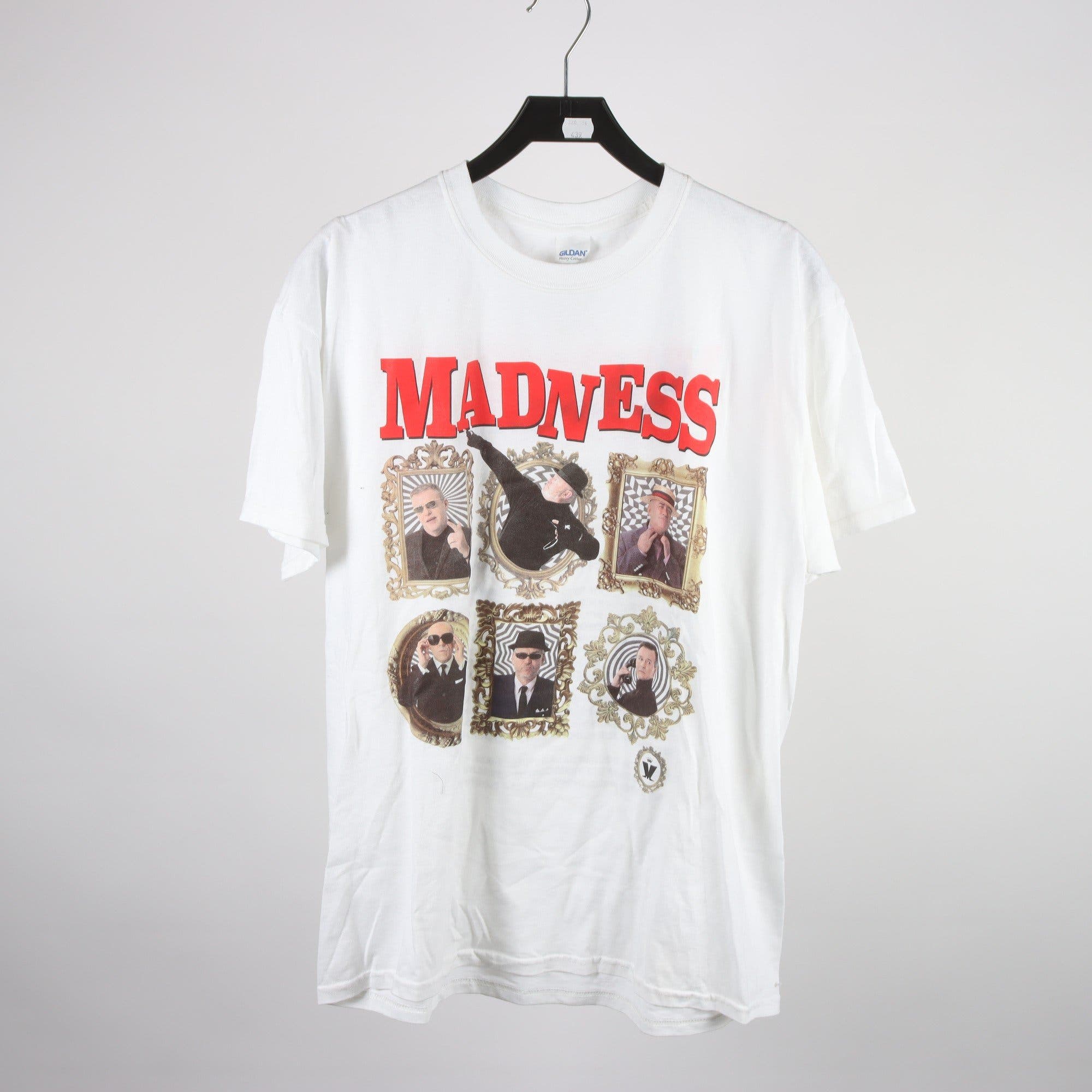 T-shirt, Gildan, Madness, vit, stl. L.