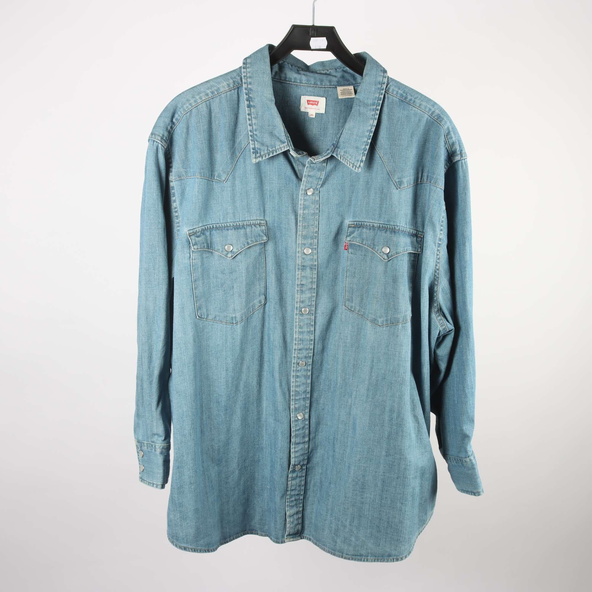 Jeansskjorta, Levis, blå, stl. 2XL.