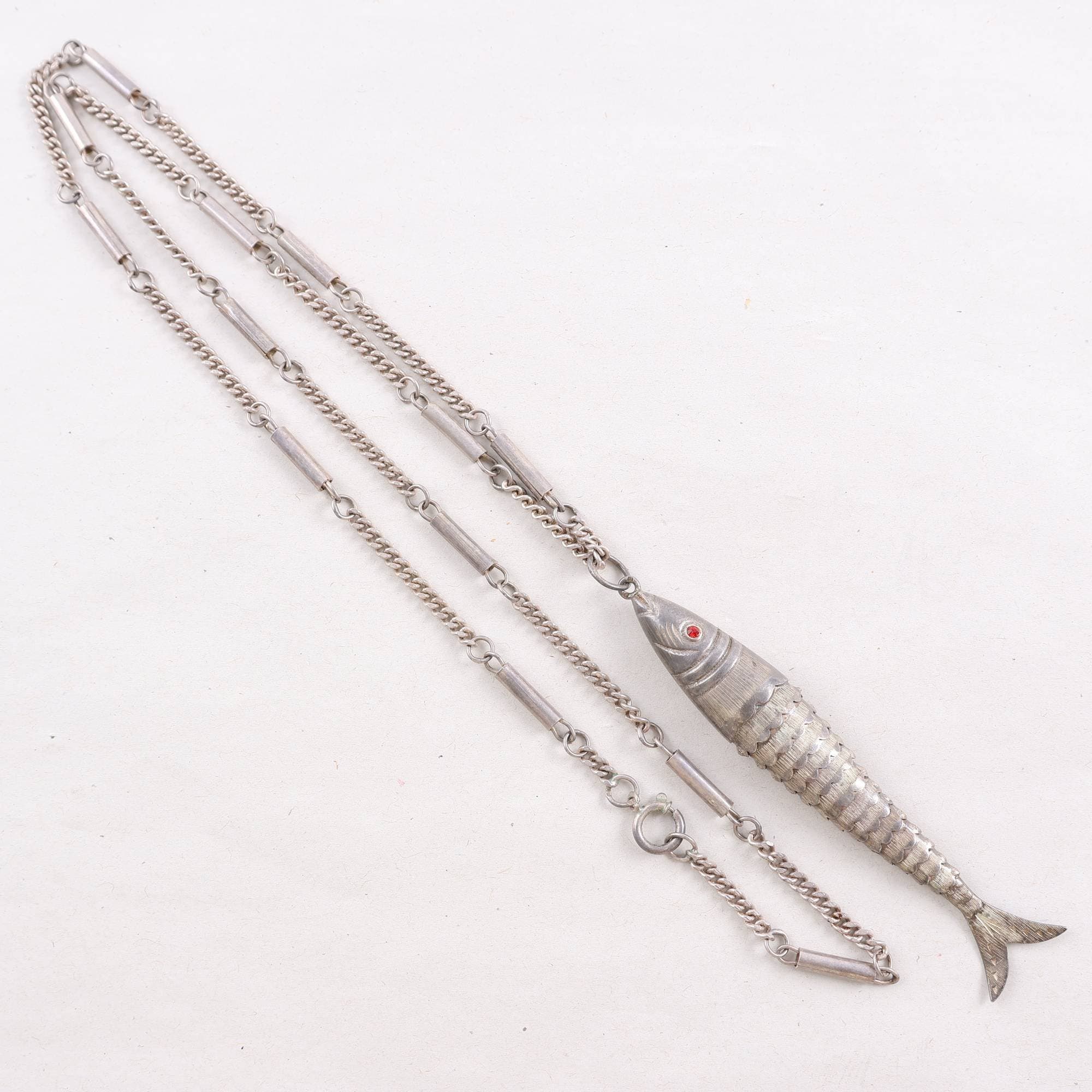 Halsband & hänge, silver, brv: 27g