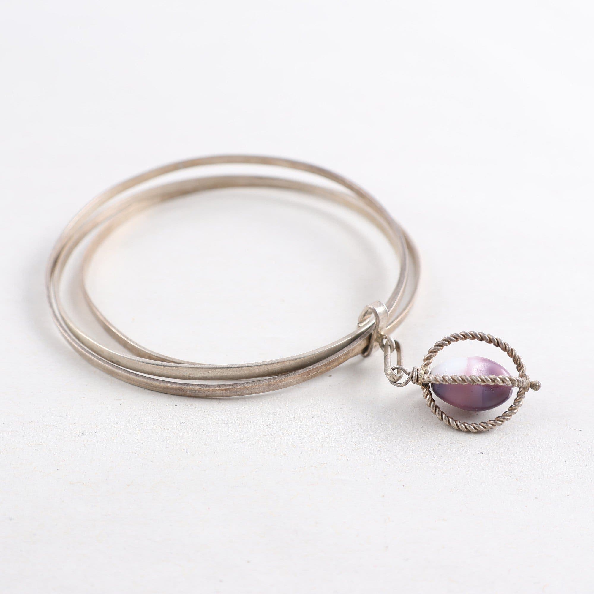 Armring, berlock, silver, brv: 21.3g