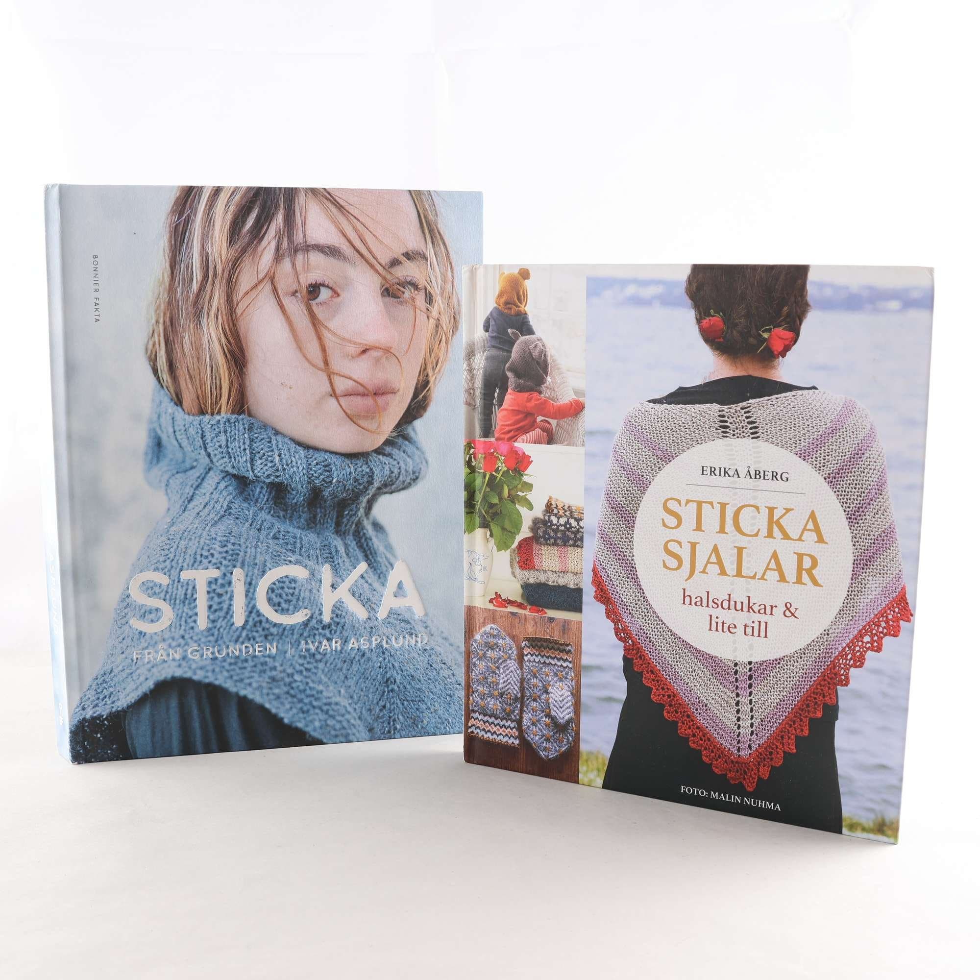 Stickböcker två titlar, Sticka sjalar & Stick från grunden