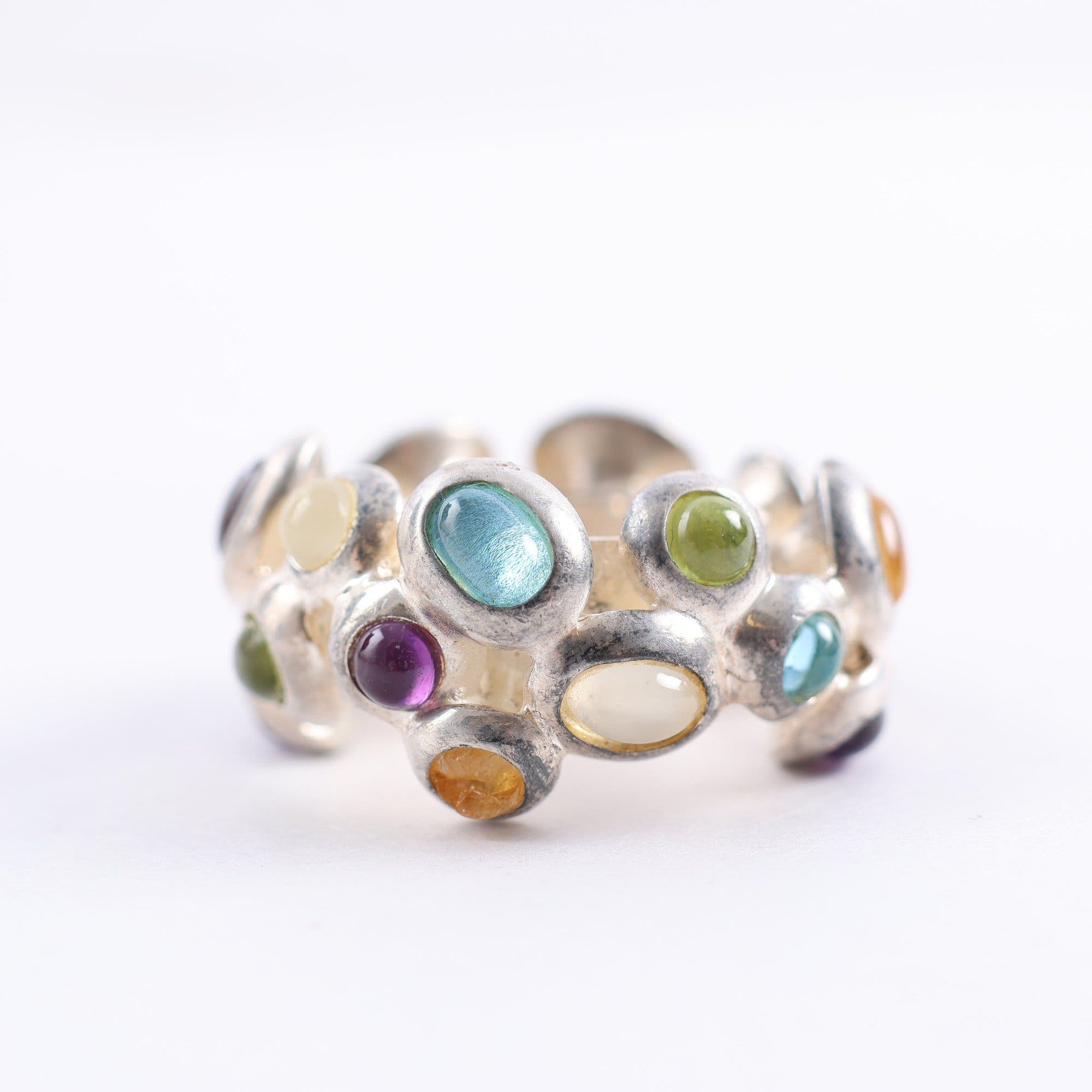 Ring, Silver 925, Pia Rauff, infattade stenar