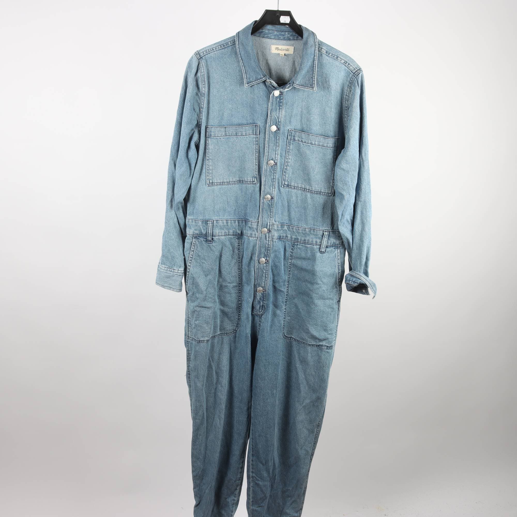 Byxdress, Madewell, blå, denim, stl. XXL