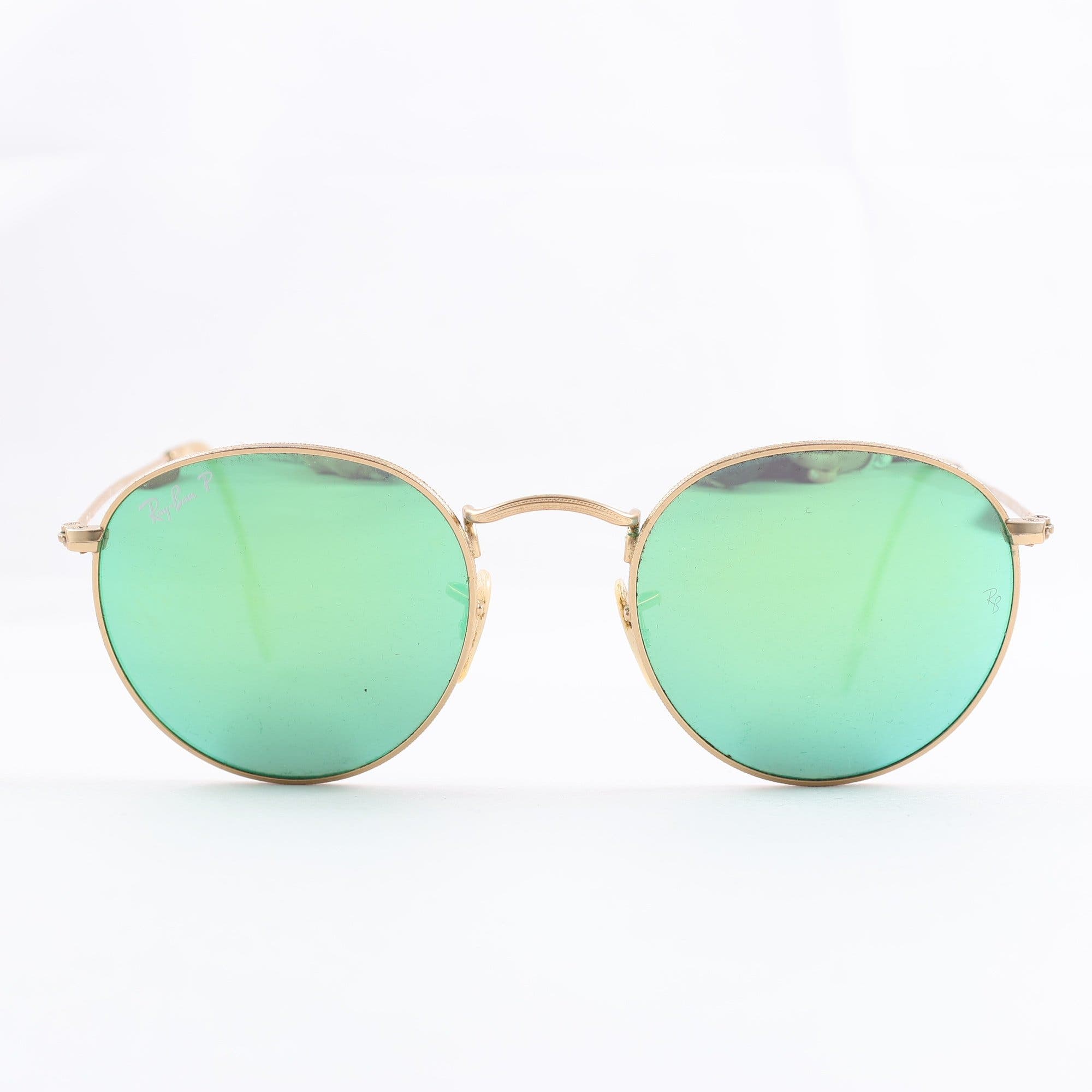 Solglasögon, ray-ban, round metal, 50#21, polariserade