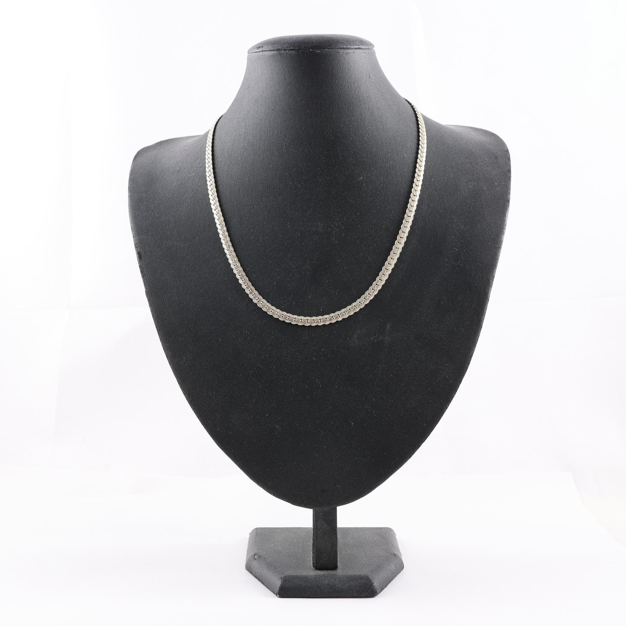 Halsband, Silver 925, platta länkar