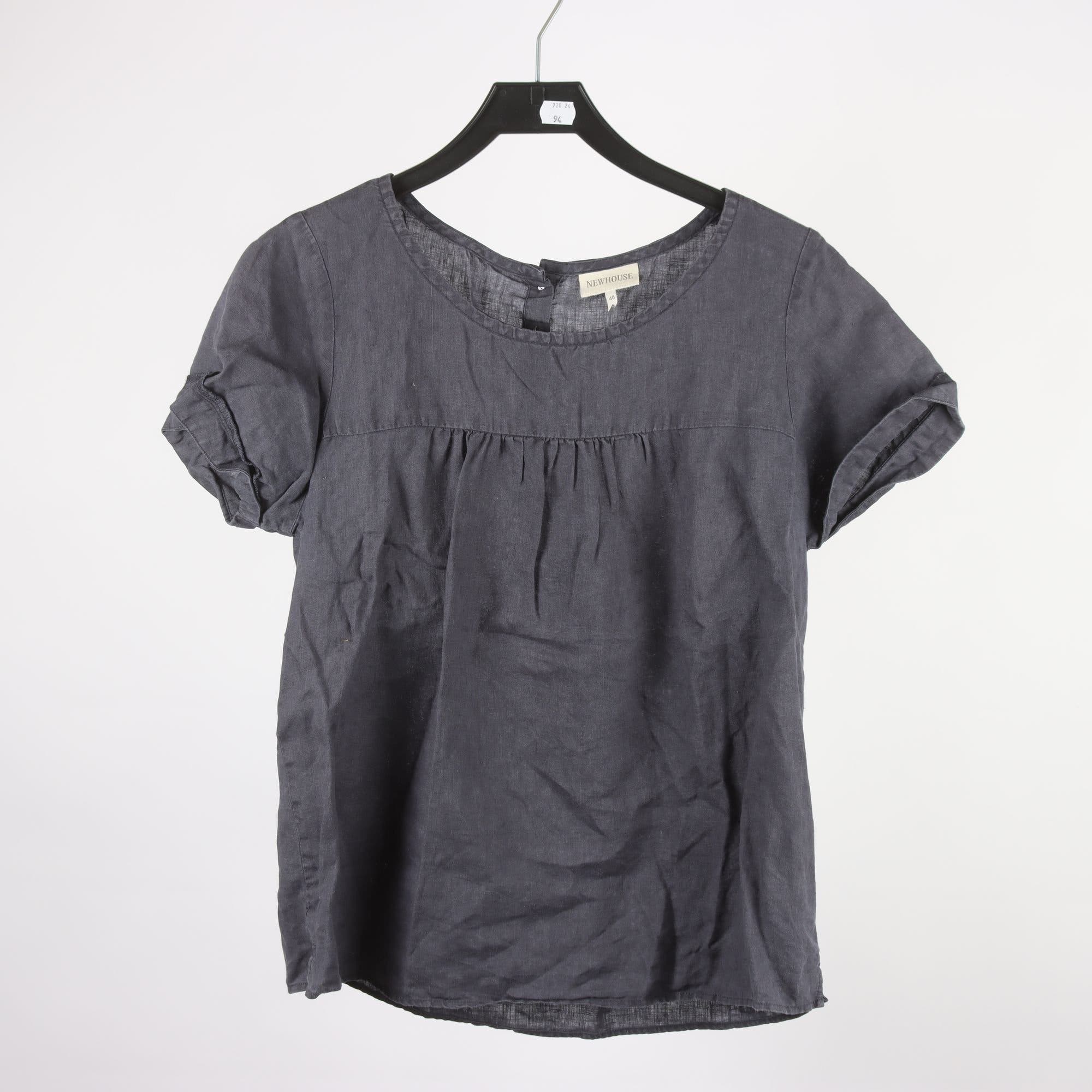 Blus 2-pack, Newhouse, blå, rosa (ljusröd), 100% linne, stl. 40