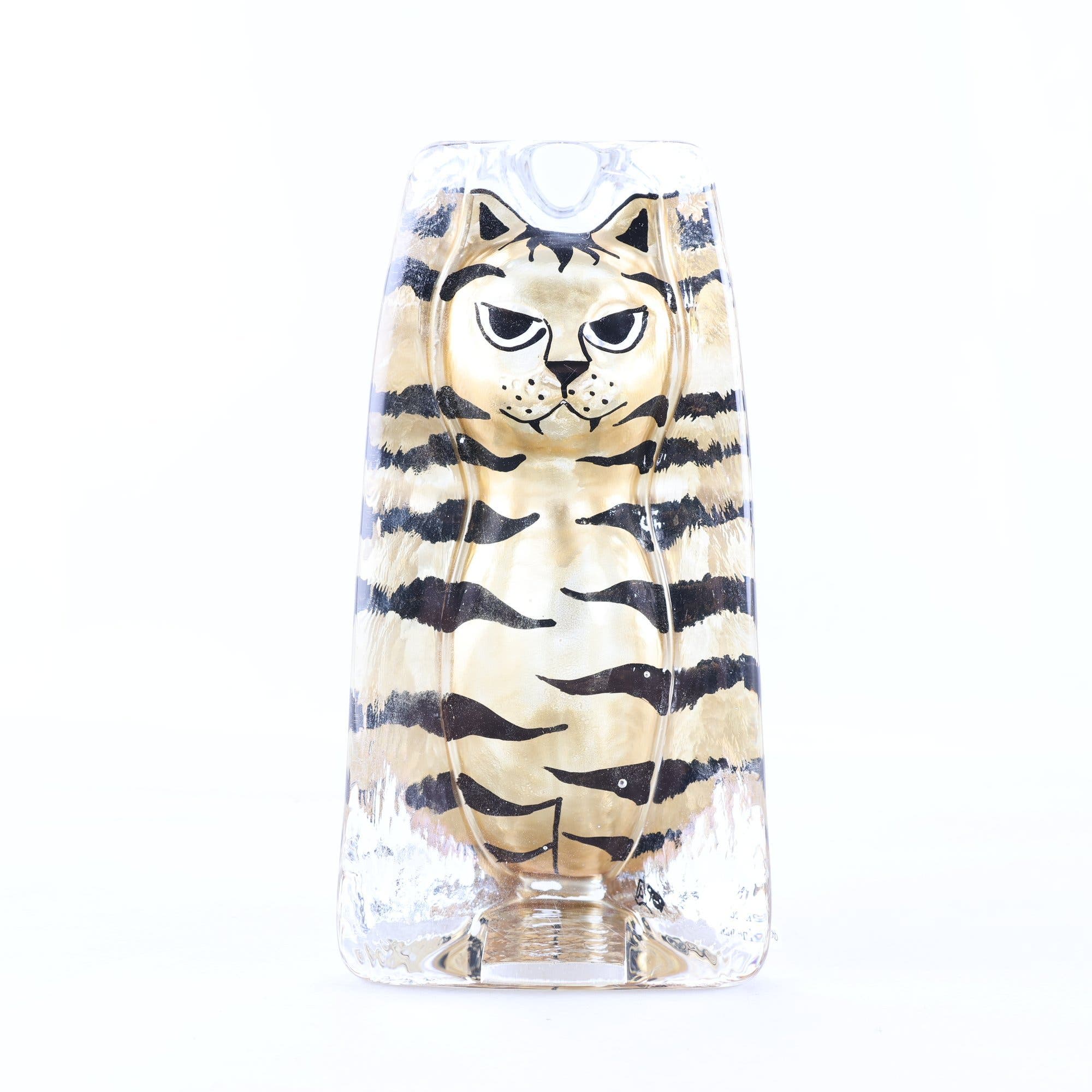 Glasskulptur, Sea glasbruks, Renate stock, katt.