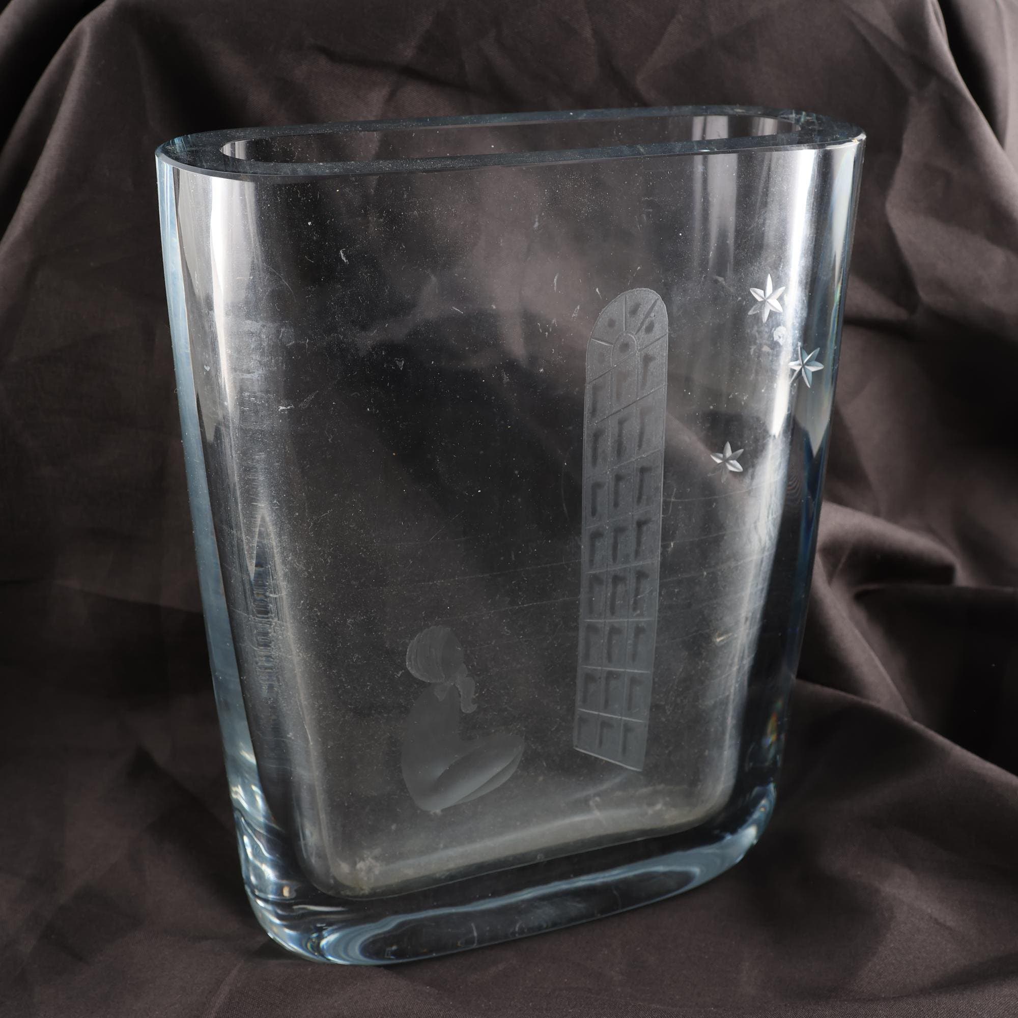 Vas, Strömbergshyttan, glas, art deco, Sign. Samfraktas ej