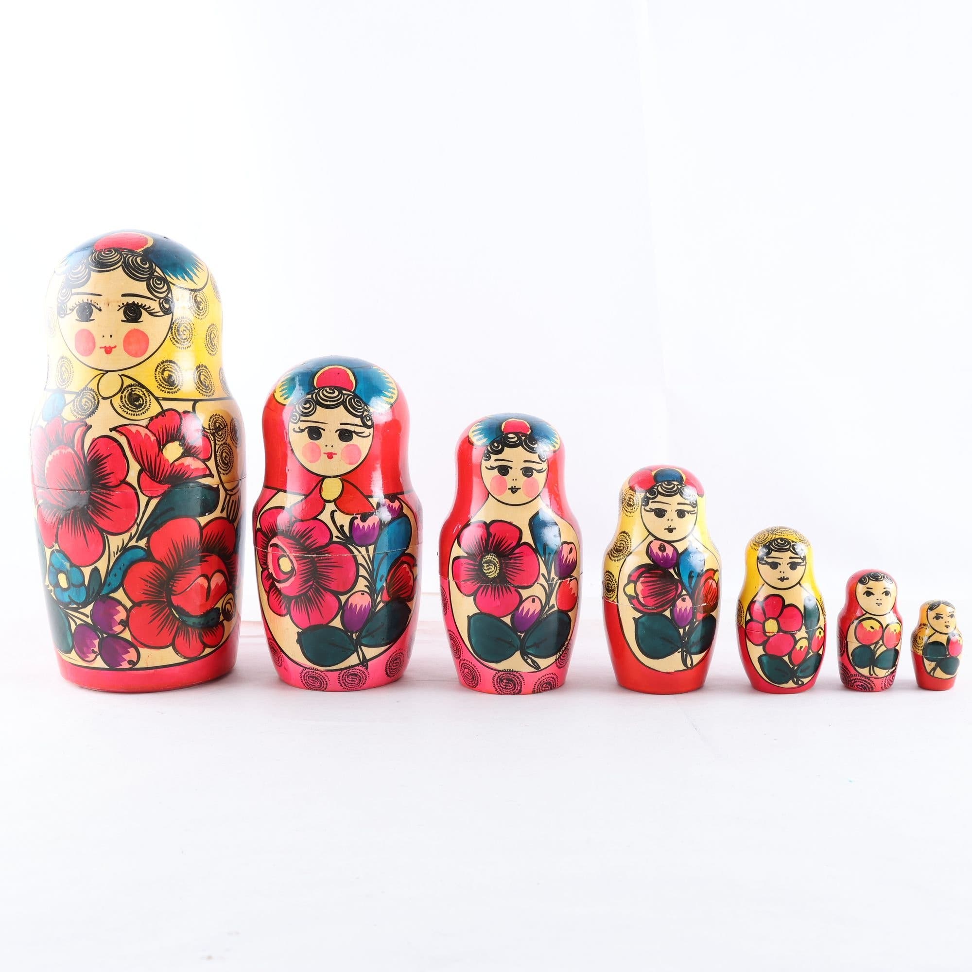 Ryska dockor, Matryoshka, trä, 7 st