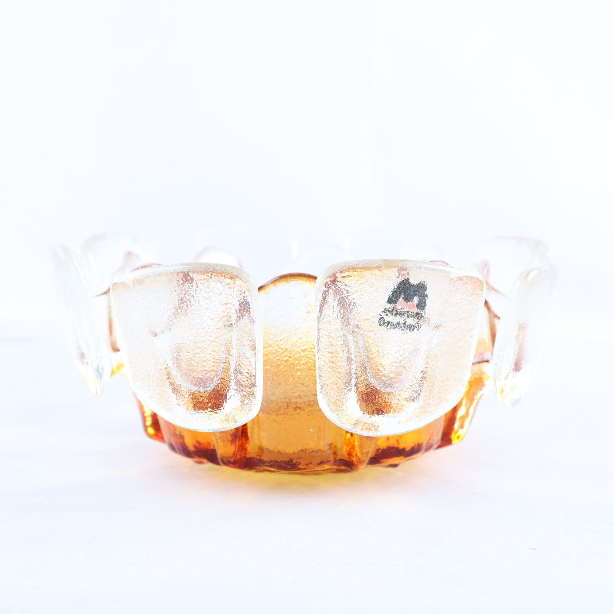 Skål, Muurla, Finland, glas, bärnstensfärgad