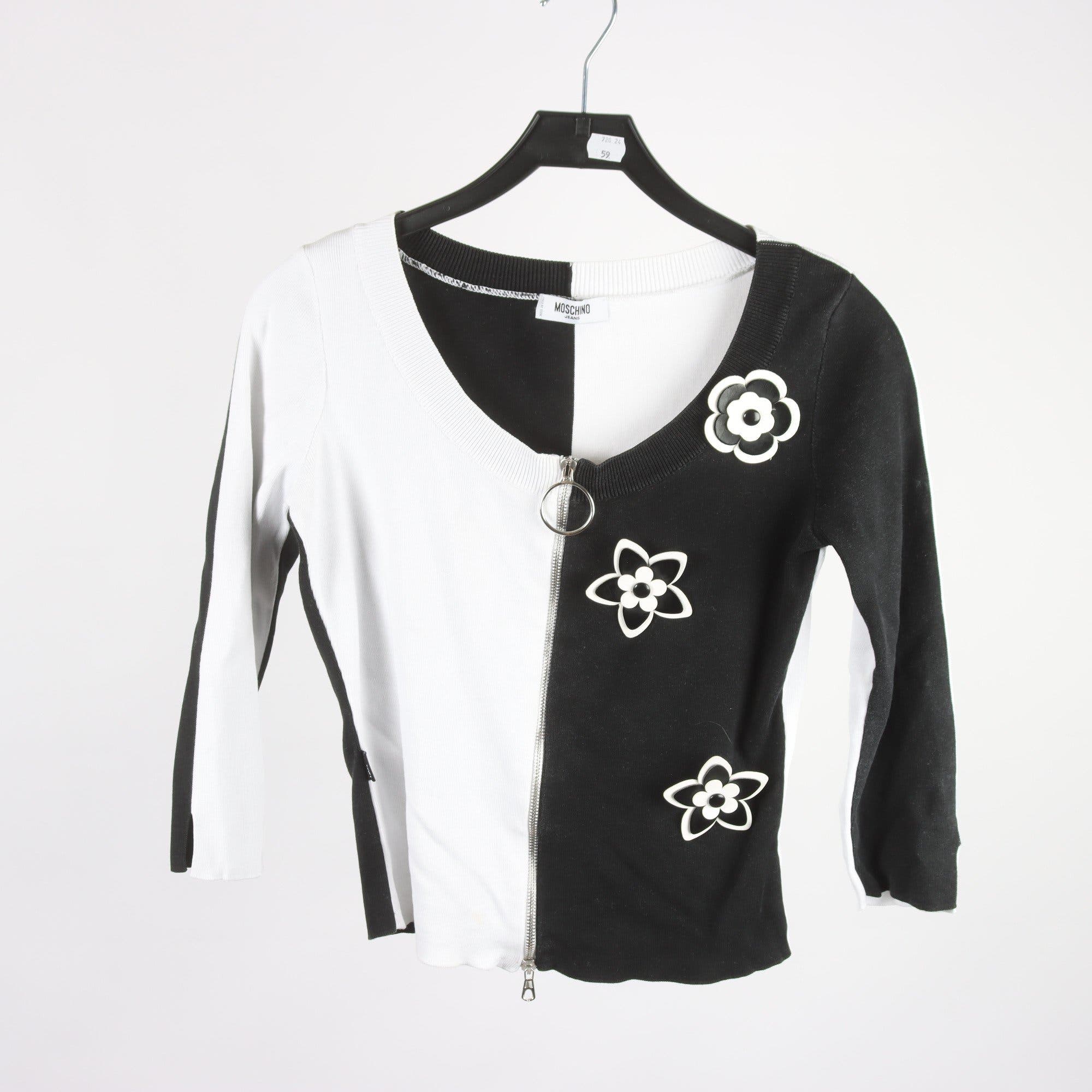 Kofta, Moschino, svart, vit, stl. 38