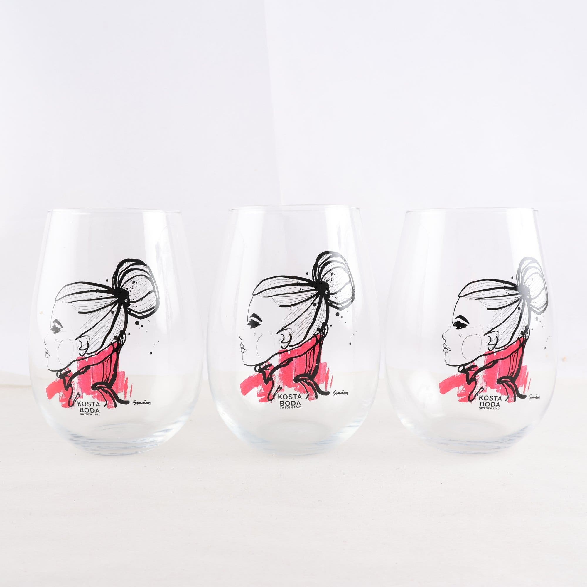 Tumblerglas, Kosta Boda, ”All about you”, 3 st. Samfraktas ej